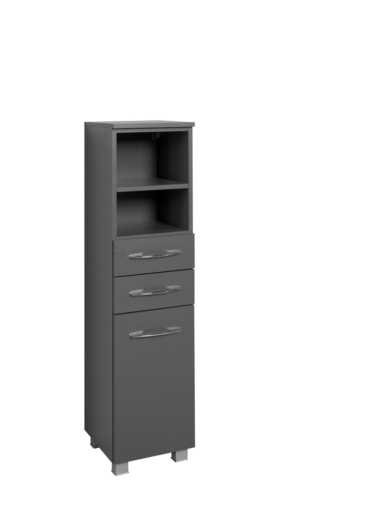 Bad-Midischrank Portofino, anthrazitfarbene Kunststoffoberflächen ... Bad-Midischrank Portofino, anthrazitfarbene Kunststoffoberflächen ...
