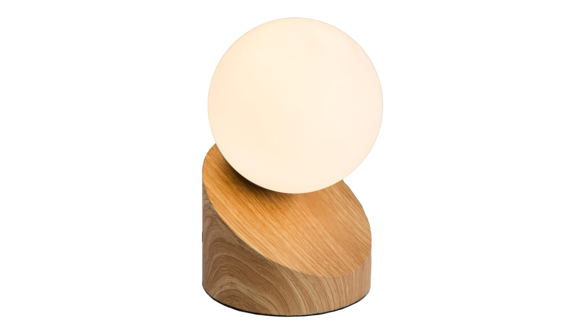 Tischleuchte Nino leuchten aus Metall in Holzfarben Nino Tischleuchte Alisa bzw. Tischlampe helle Eiche-Nachbildung – Höhe ca. 16 cm