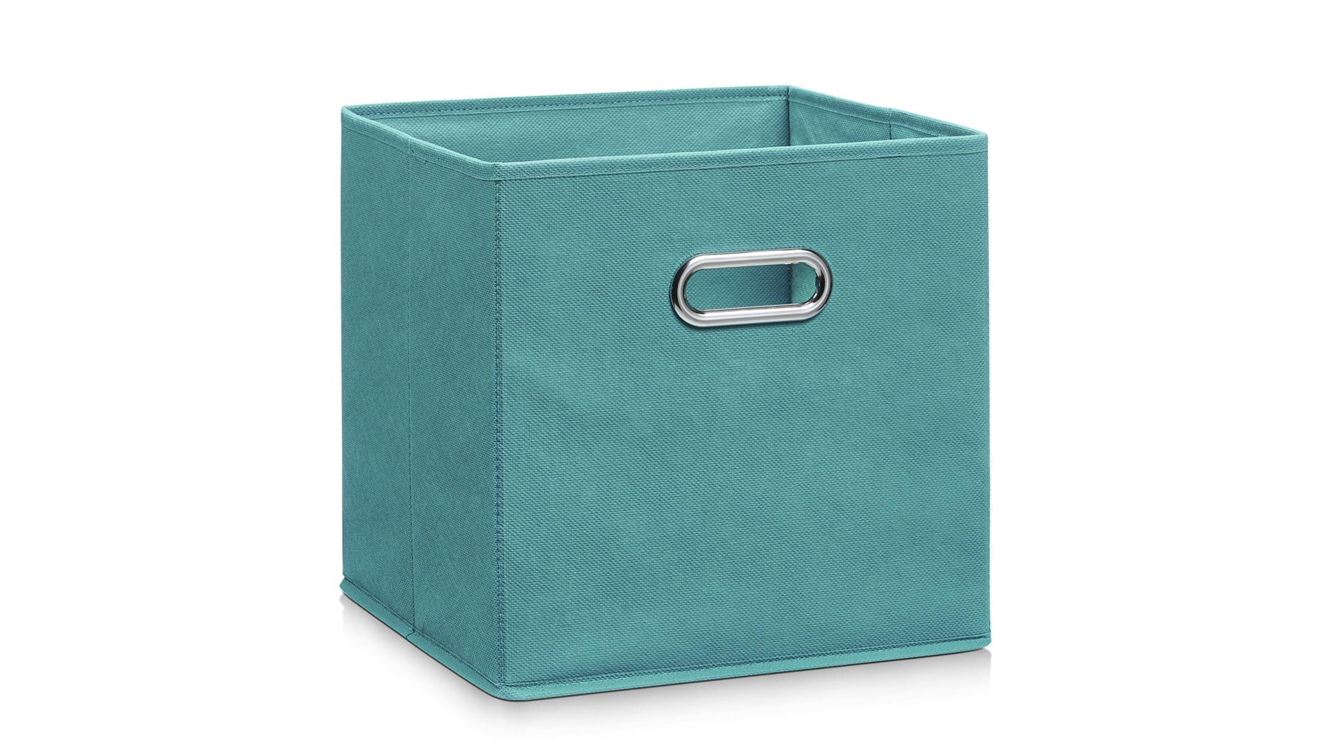 Faltbox Zeller present aus Stoff in Petrol Faltbox Lisa petrolfarbenes Vlies – ca. 32 x 32 cm