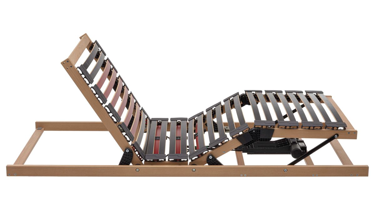 Lattenrost Interliving aus Holz in Holzfarben Interliving Lattenrost Serie 1952 - Smartrahmen mit Funk-Fernbedienung zweifach motorisch mit Funk-Fernbedienung – Liegefläche ca. 80 x 200 cm