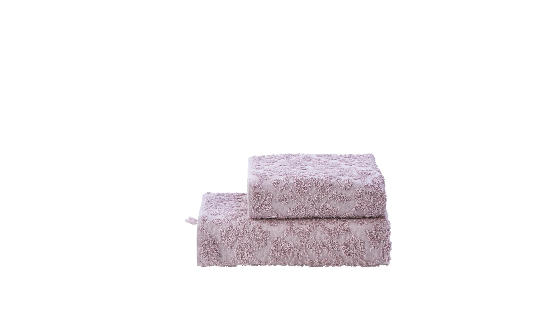 Handtuch-Set Done® be different aus Stoff in Pastell DONE® Handtuch-Set Provence Ornaments altrosafarbene Baumwolle  – zweiteilig