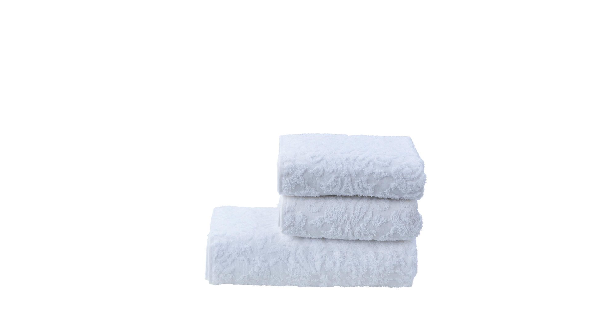 Handtuch-Set Done.® aus Stoff in Weiß done.® Handtuch-Set Provence Ornaments weiße Baumwolle – dreiteilig