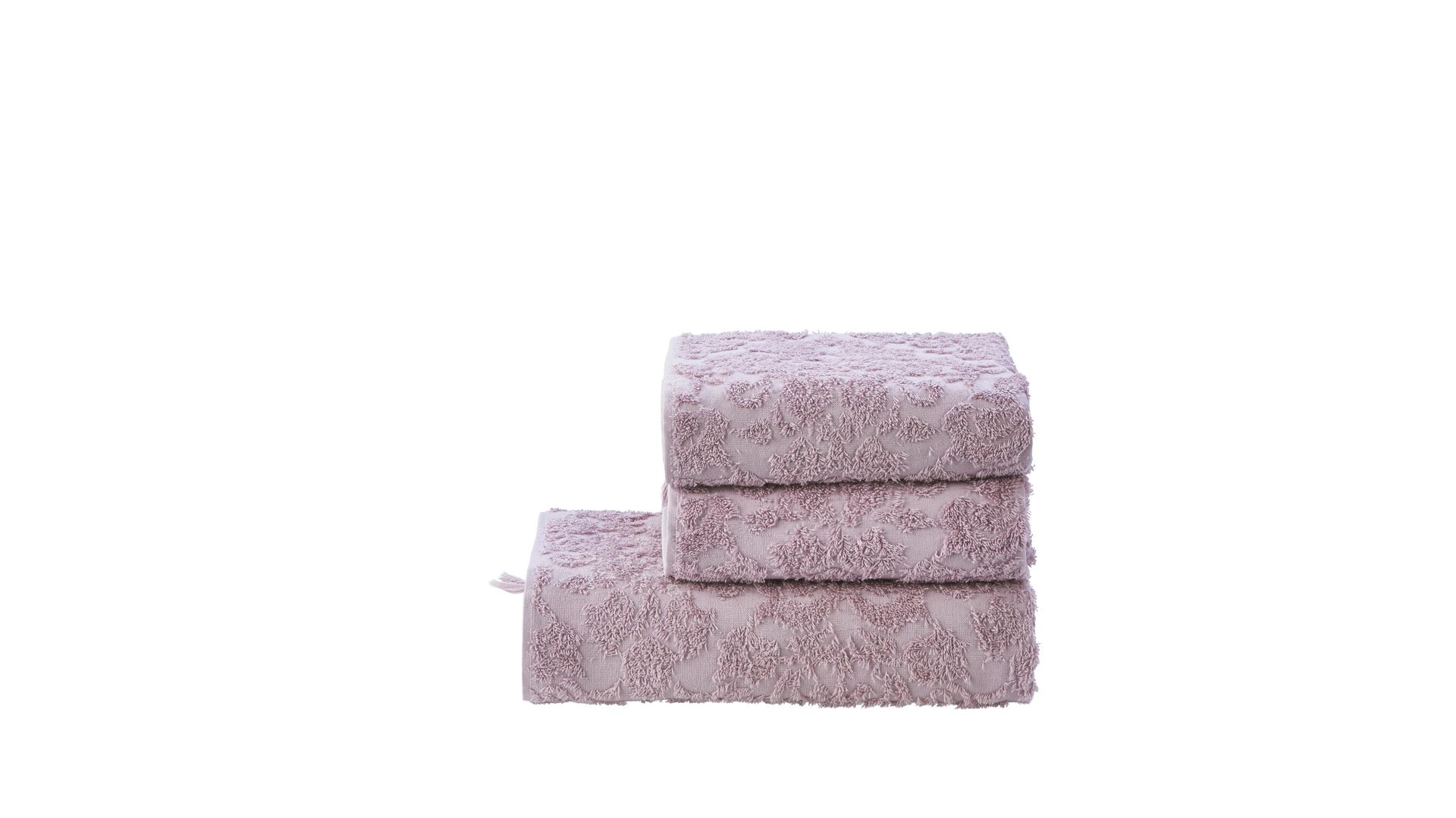 Handtuch-Set Done by karabel home company aus Stoff in Pastellfarben done Handtuch-Set Provence Ornaments altrosafarbene Baumwolle  – dreiteilig