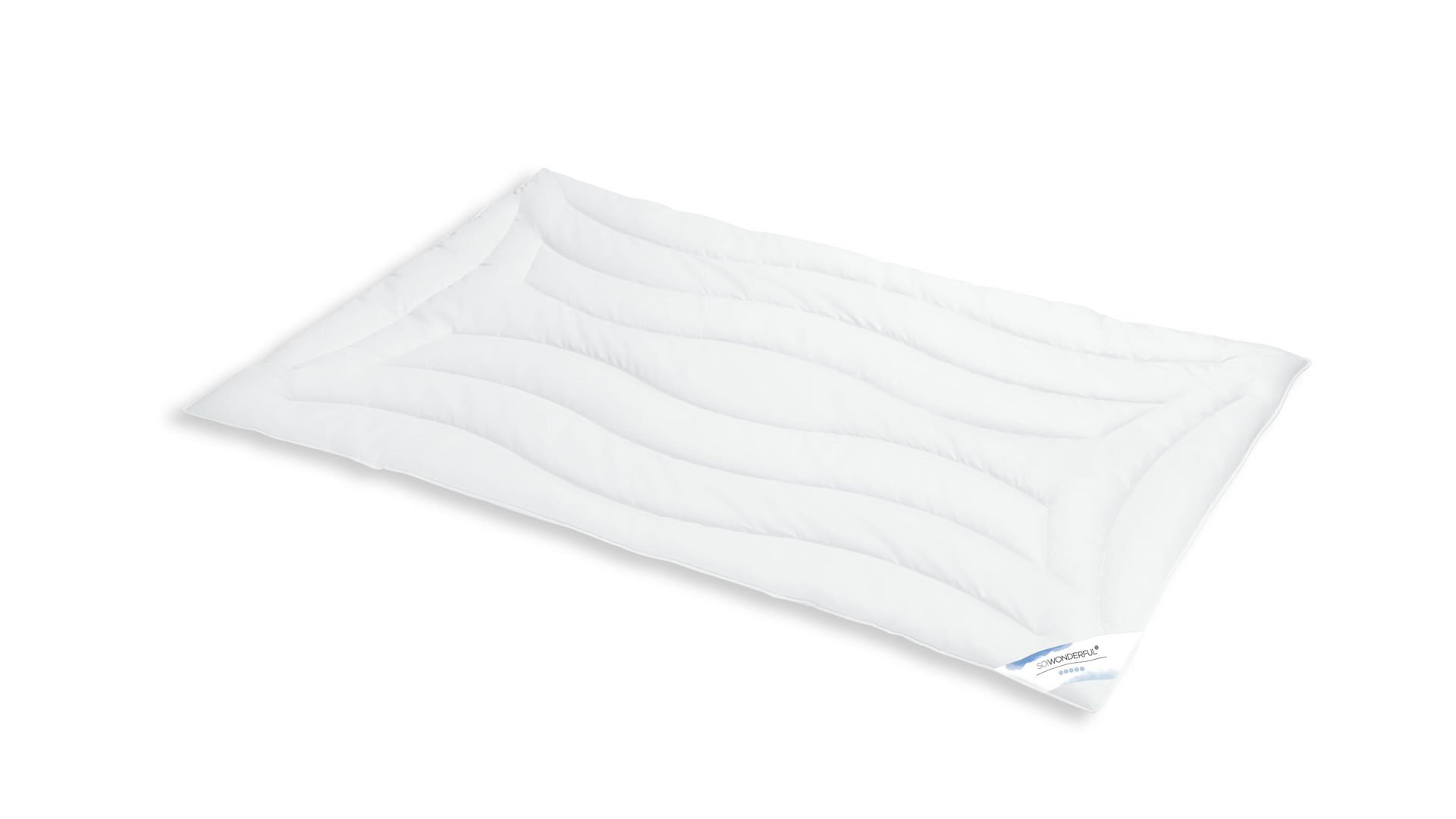 Faserdecke SO!WONDERFUL aus Stoff in Weiß SO!WONDERFUL Mono-Faserdecke Exclusiv Hollofil Spring, 575 g – ca. 155 x 220 cm