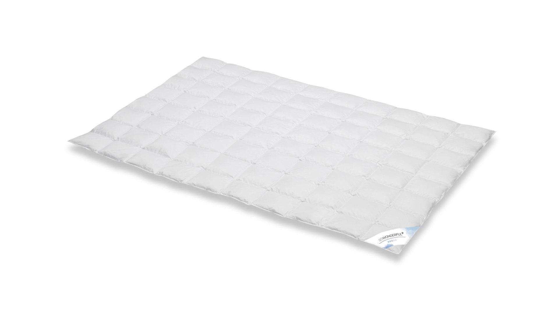 Bettdecke SO!WONDERFUL aus Stoff in Weiß SO!WONDERFUL Sommerdecke Daunen & Federn, 390 g – ca. 200 x 220 cm