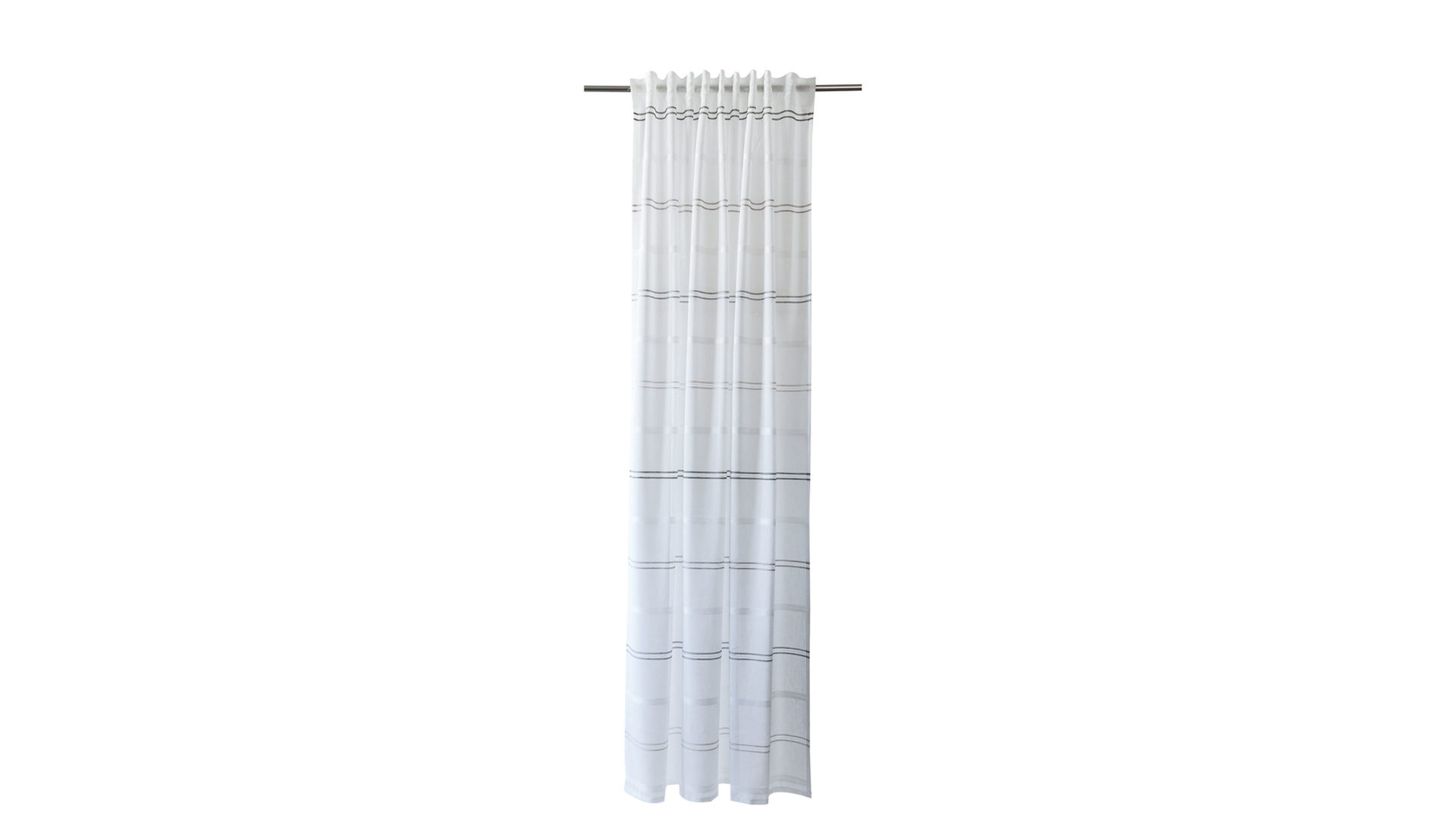 Schlaufenschal Indes fuggerhaus textil gmbh aus Stoff in Grau HOMING Schlaufenschal Linus transparent grau gestreift – ca. 140 x 245 cm