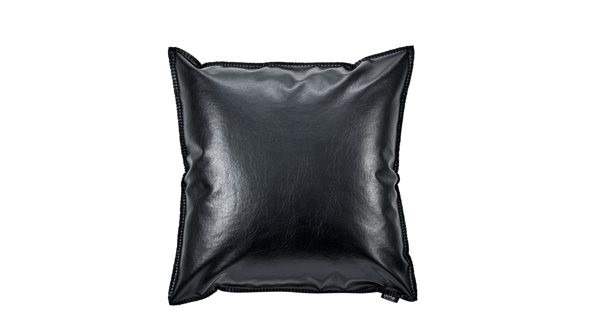 Kissenbezug /-hülle Done.® aus Stoff in Schwarz done.® Kissenhülle Cushion Evil schwarzes Kunstleder – ca. 65 x 65 cm