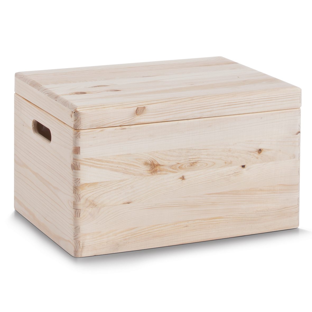 Aufbewahrungsbox Zeller present aus Holz in Holzfarben Allzweckkiste mit Deckel unbehandeltes Kiefernholz - ca. 40 x 30 cm