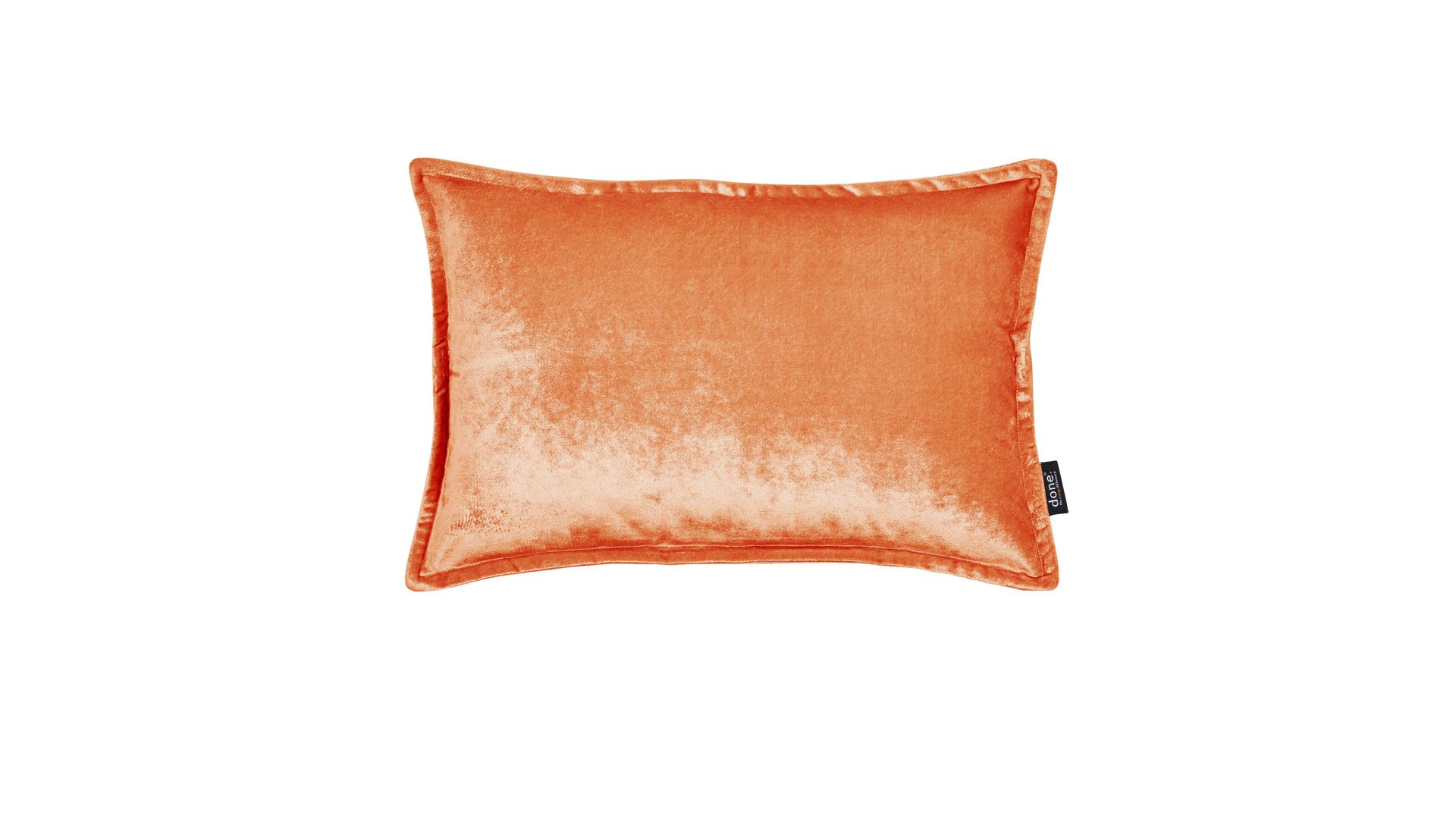 Kissenbezug /-hülle Done® be different aus Stoff in Orange DONE® Kissenhülle Cushion Glam korallenfarbener Samt – ca. 40 x 60 cm