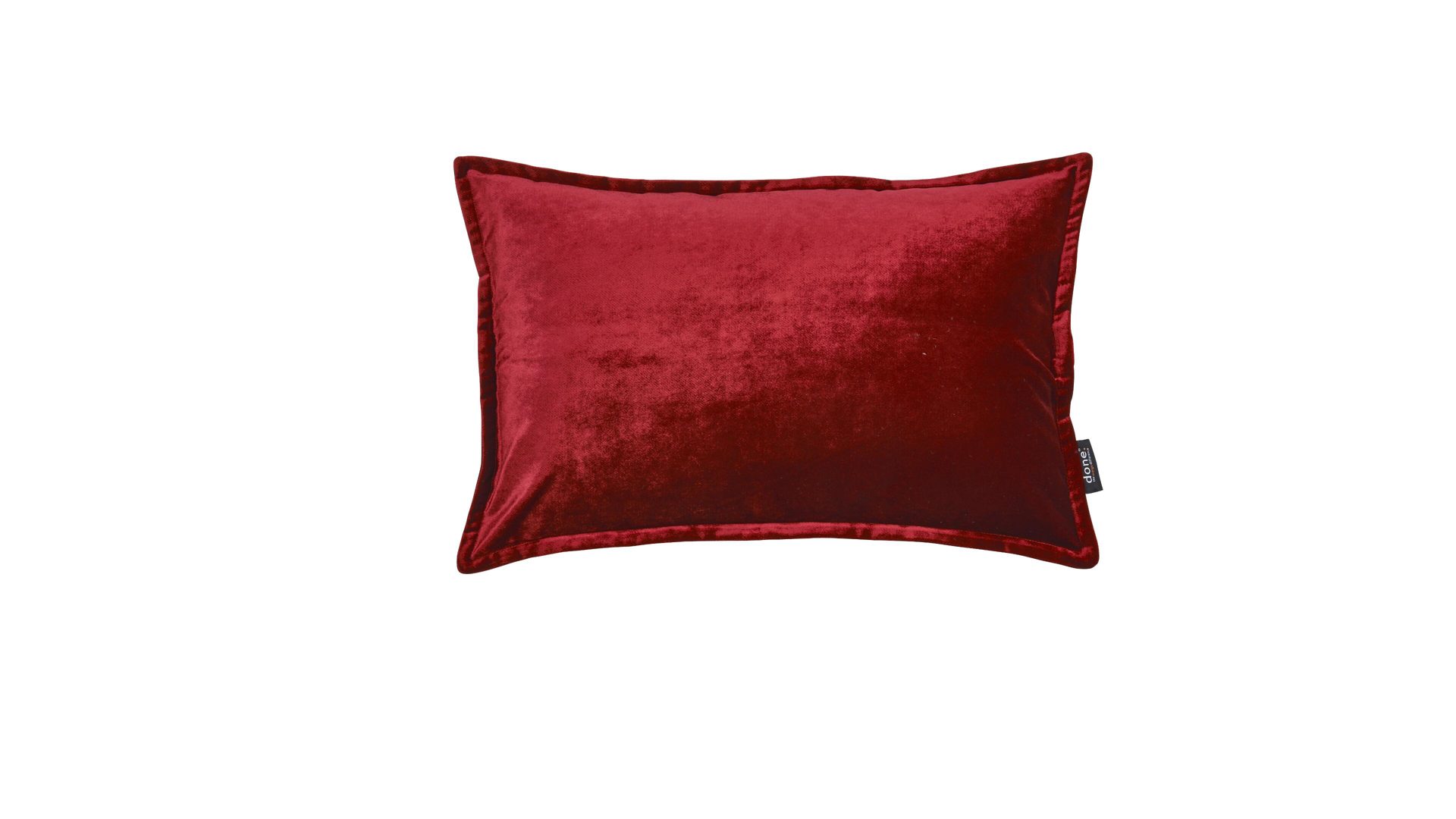 Kissenbezug /-hülle Done by karabel home company aus Stoff in Rot Done Kissenhülle Cushion Glam roter Samt – ca. 40 x 60 cm