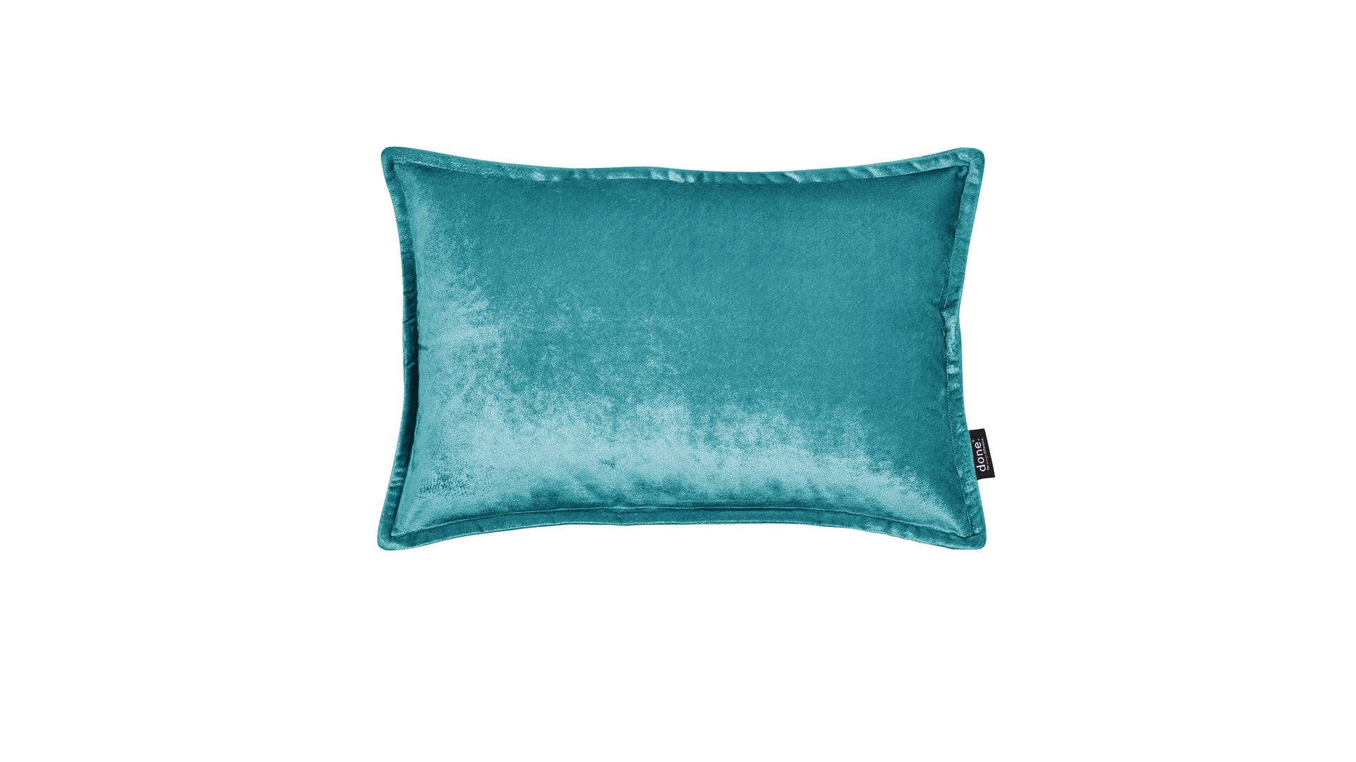 Kissenbezug /-hülle Done by karabel home company aus Stoff in Blau Done Kissenhülle Cushion Glam aquafarbener Samt - ca. 40 x 60 cm