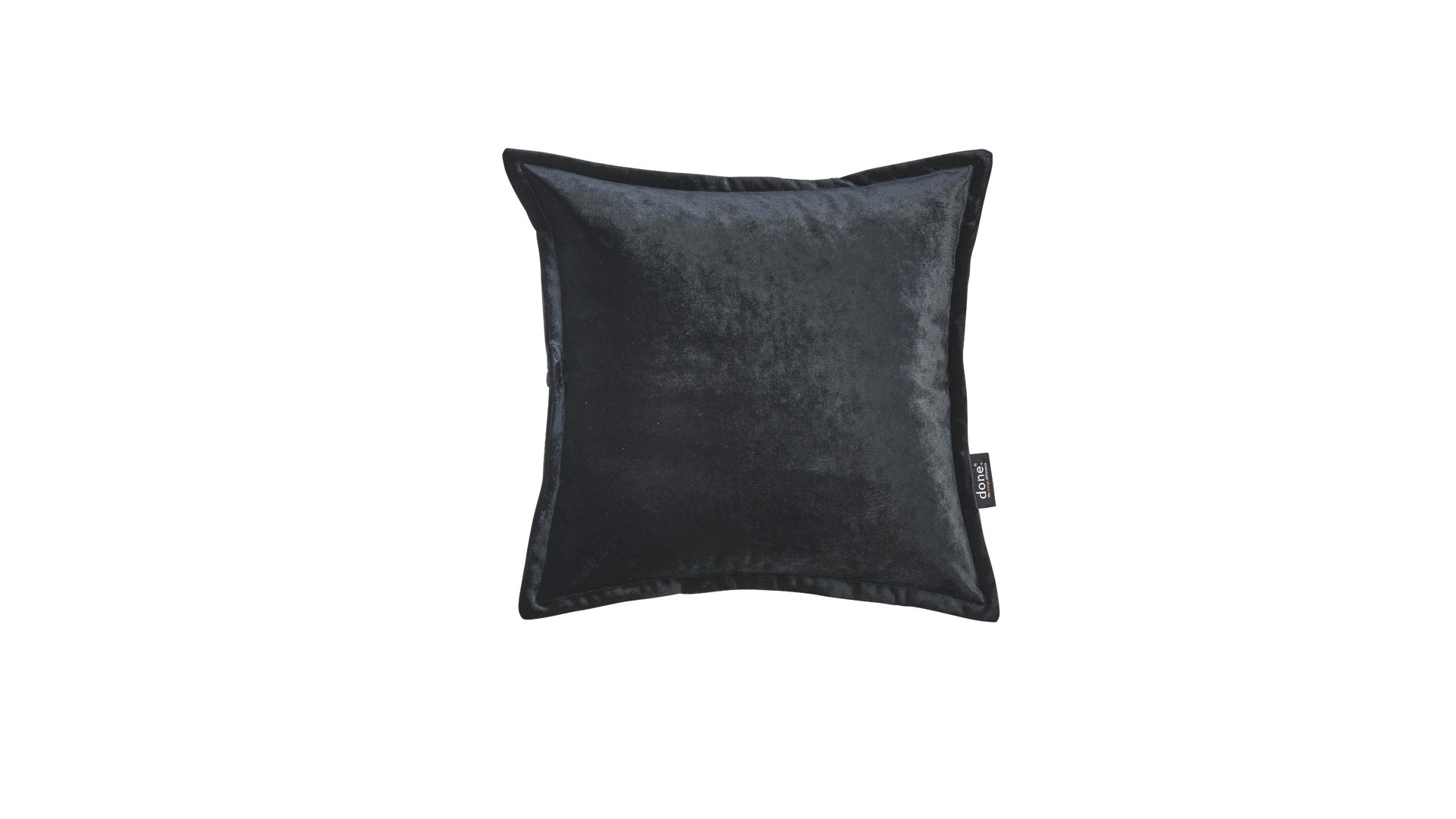 Kissenbezug /-hülle Done® be different aus Stoff in Schwarz DONE® Kissenhülle Cushion Glam schwarzer Samt - ca. 45 x 45 cm