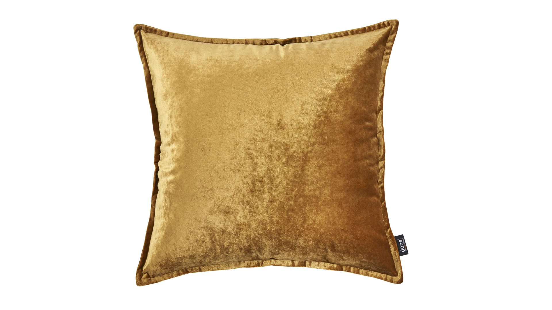 Kissenbezug /-hülle Done.® aus Stoff in Gelb done.® Kissenhülle Cushion Glam goldfarbener Samt – ca. 65 x 65 cm