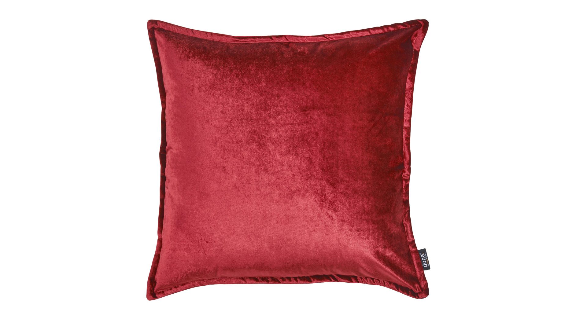 Kissenbezug /-hülle Done® be different aus Stoff in Dunkelrot DONE® Kissenhülle Cushion Glam roter Samt – ca. 65 x 65 cm