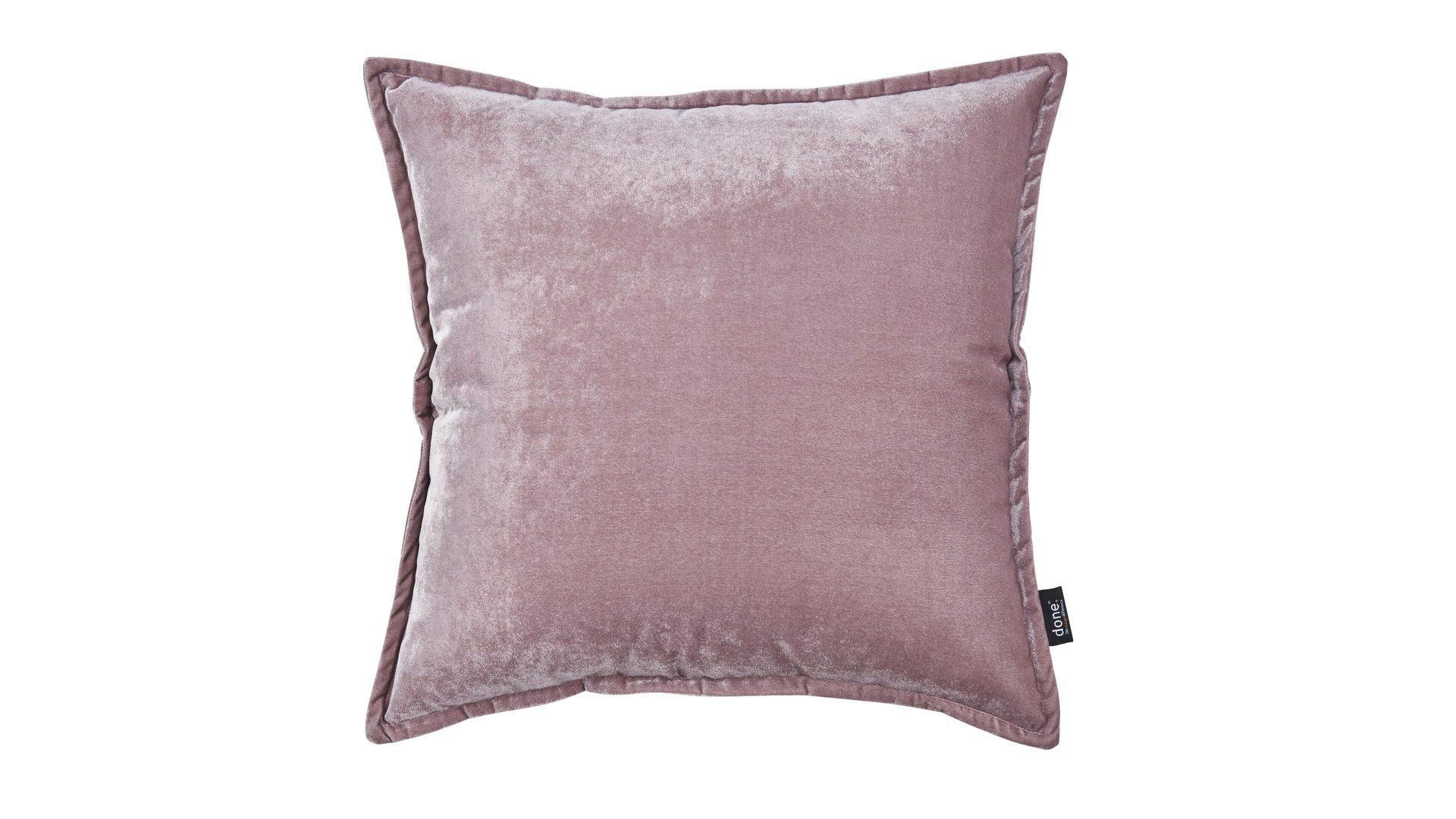 Kissenbezug /-hülle Done.® aus Stoff in Pink done.® Kissenhülle Cushion Glam altrosa Samt – ca. 65 x 65 cm