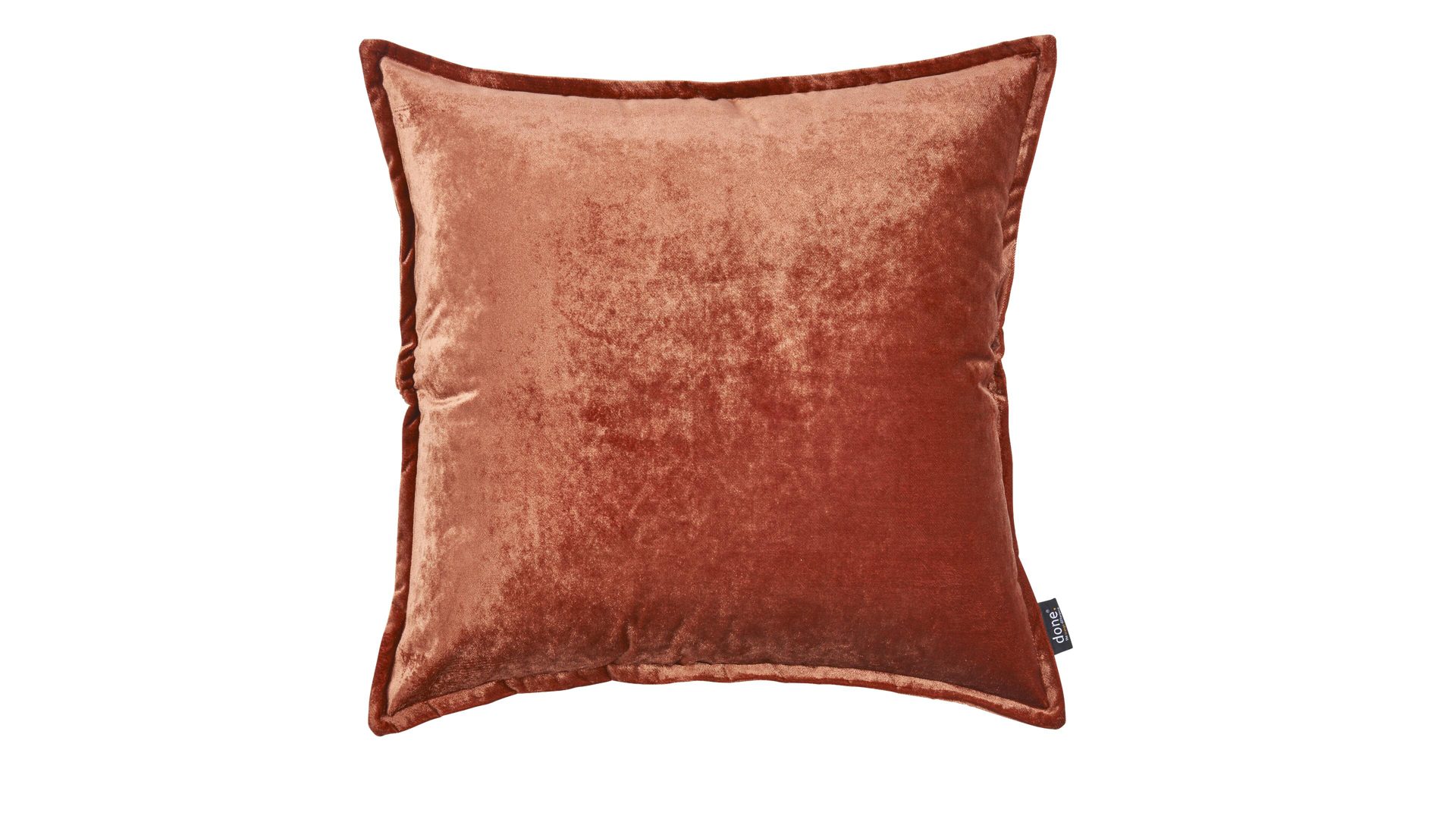 Kissenbezug /-hülle Done.® aus Stoff in Braun done.® Kissenhülle Cushion Glam rostfarbener Samt – ca. 65 x 65 cm