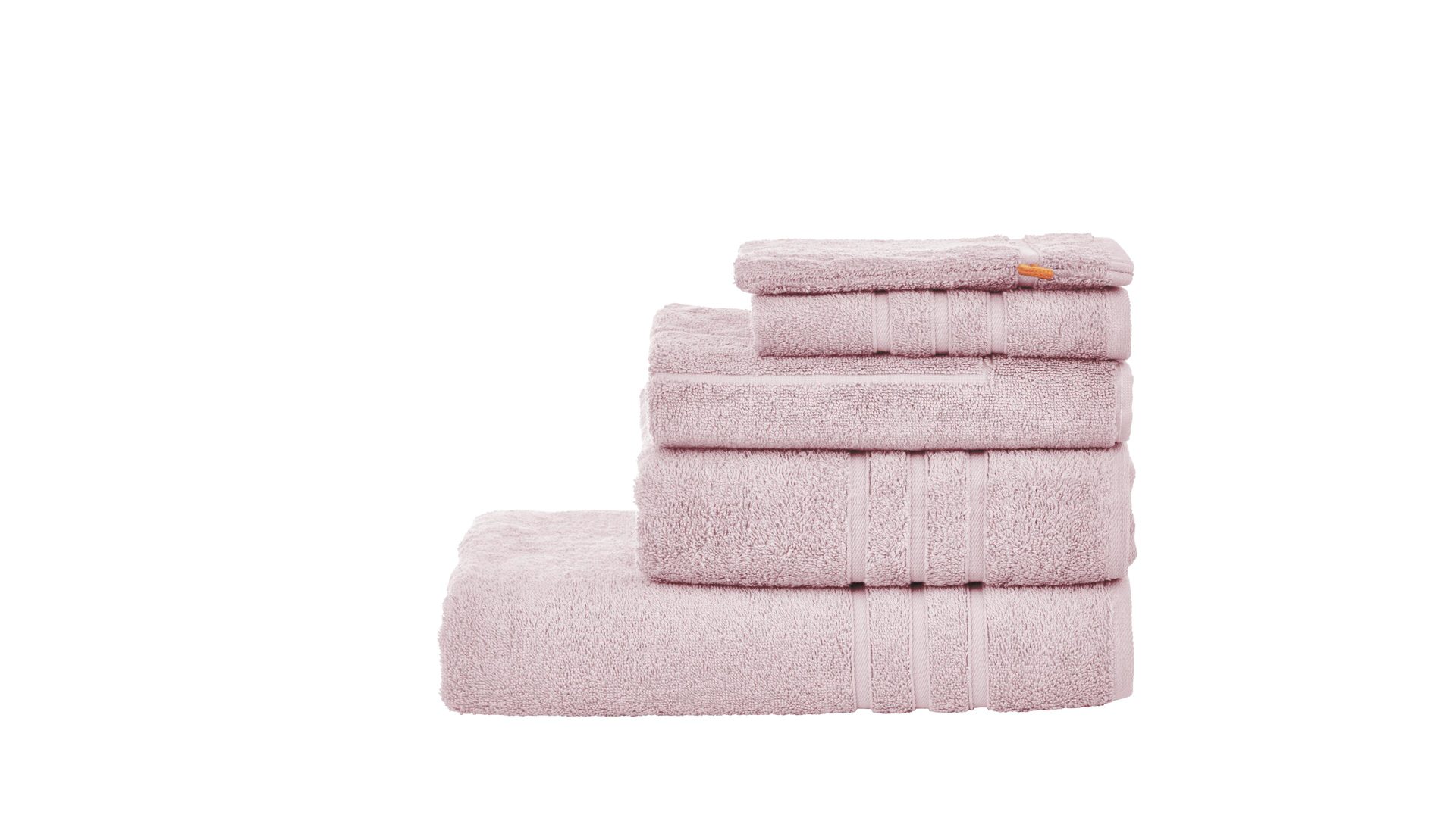 Handtuch-Set Done.® aus Stoff in Pink done.® Handtuch-Set Daily Uni altrosa Baumwolle – fünfteilig
