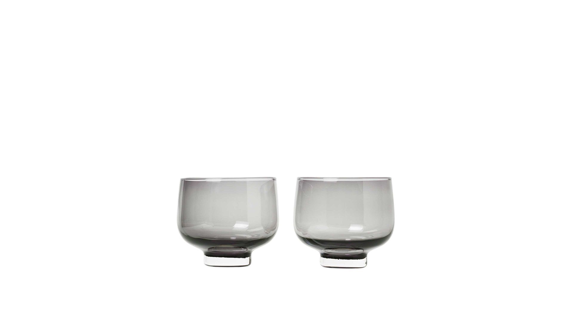 Wasserglas Blomus aus Glas in Schwarz blomus Trinkglas-Set Flow rauchfarbenes Glas – zweiteilig, ca. 220 ml