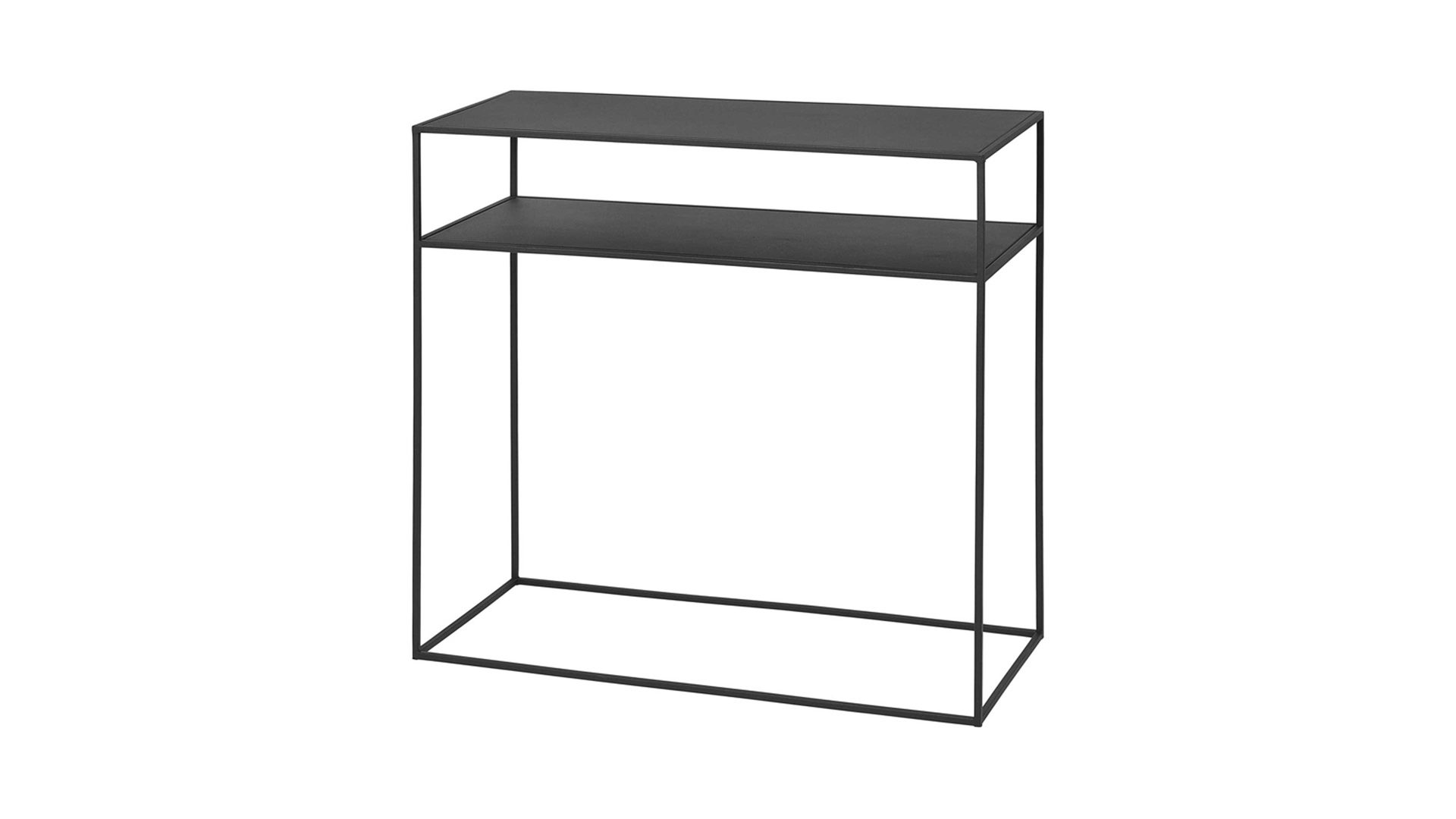 Sideboard Blomus aus Metall in Schwarz blomus Sideboard Fera schwarzer Stahl – zwei Böden