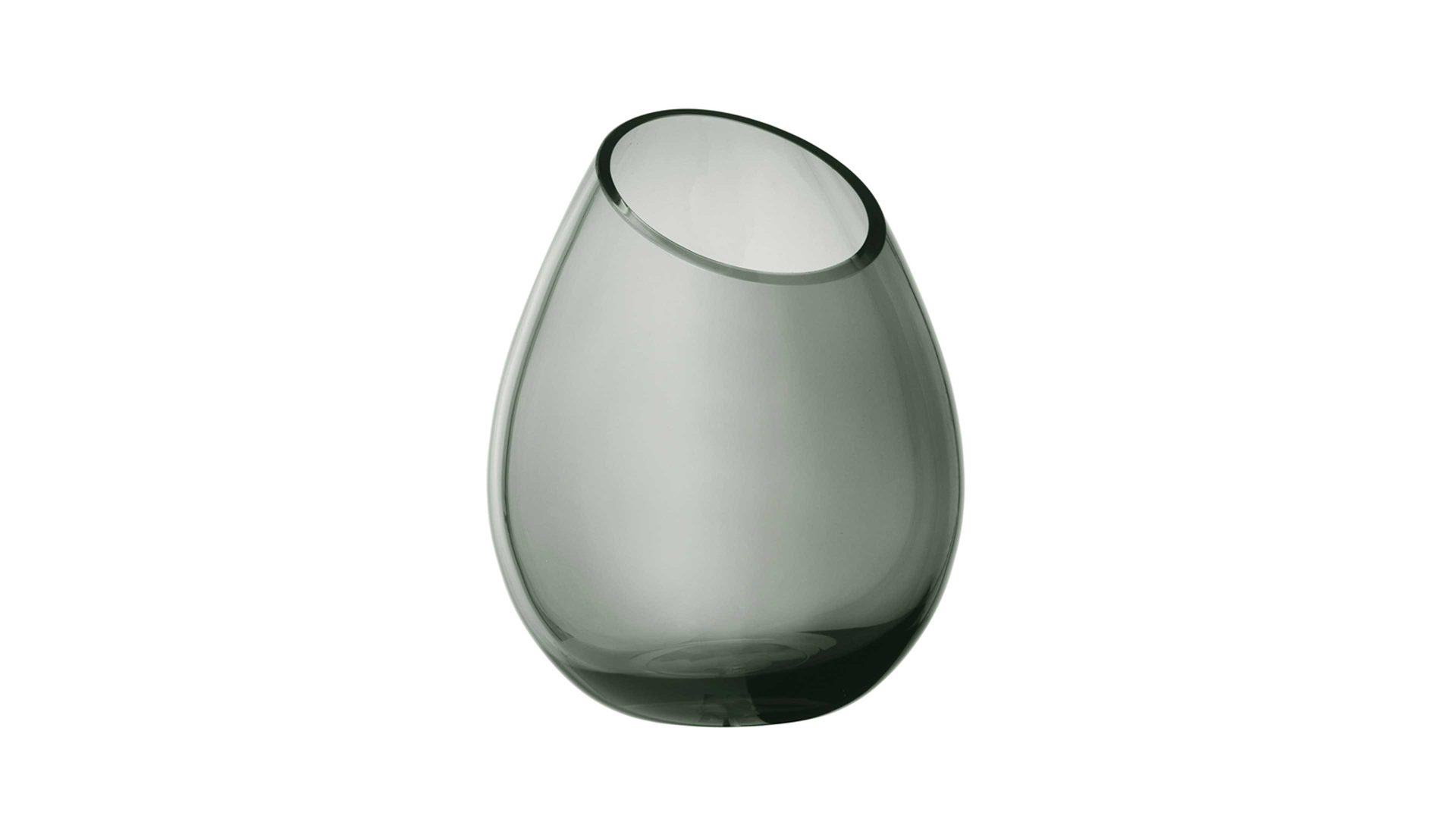 Vase Blomus aus Glas in Grau blomus Vase Drop rauchfarbenes Glas – Höhe ca. 24 cm