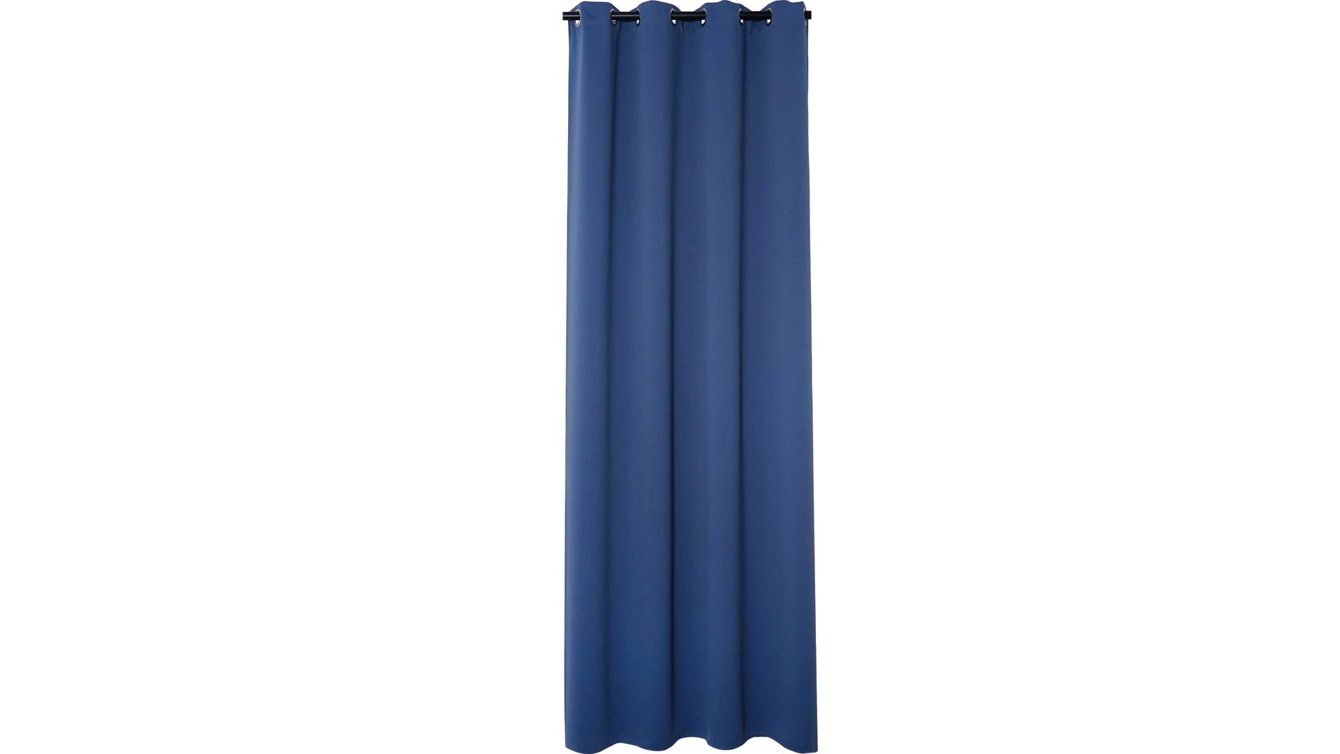 Ösenschal Cosima aus Stoff in Blau Verdunkelungs-Ösenvorhang Midnight blaue Kunstfaser – ca. 140 x 245 cm