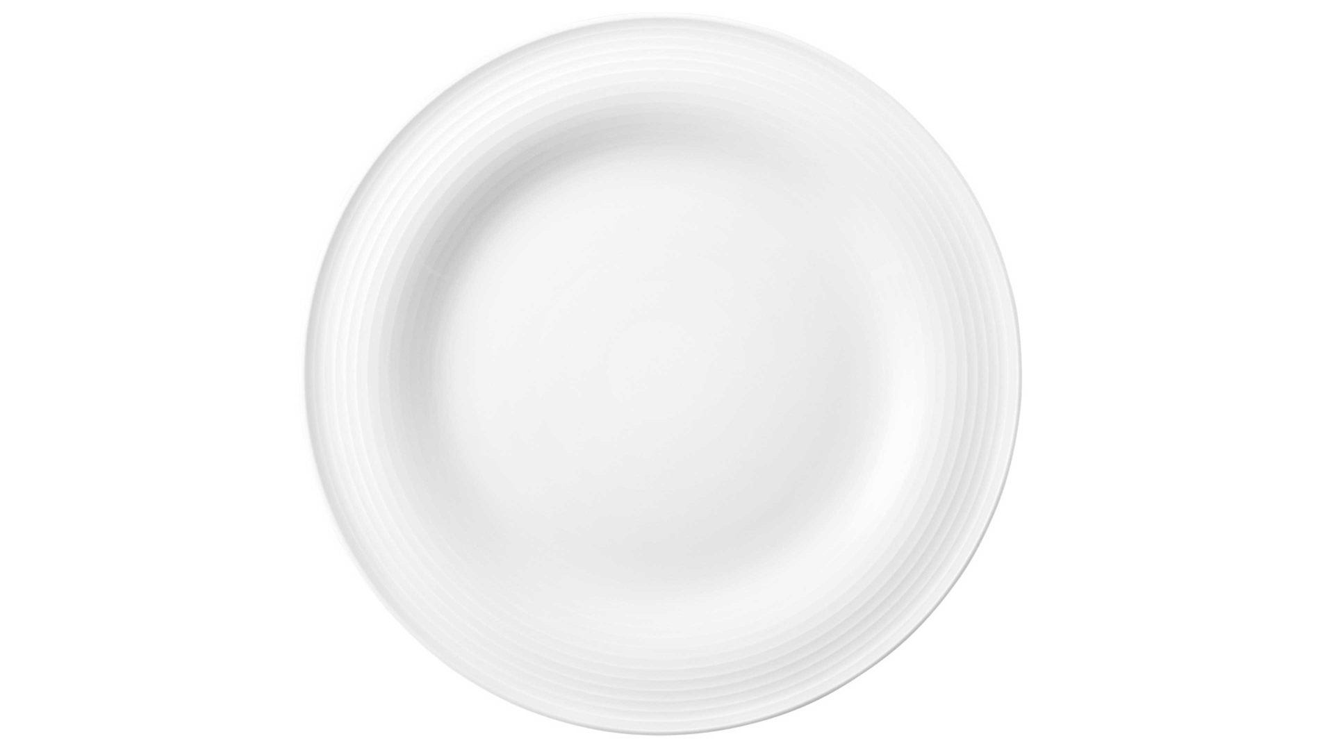 Kuchenteller Seltmann aus Porzellan in Weiß Seltmann Geschirrserie Beat 3 – Frühstücksteller weißes Porzellan – Durchmesser ca. 23 cm