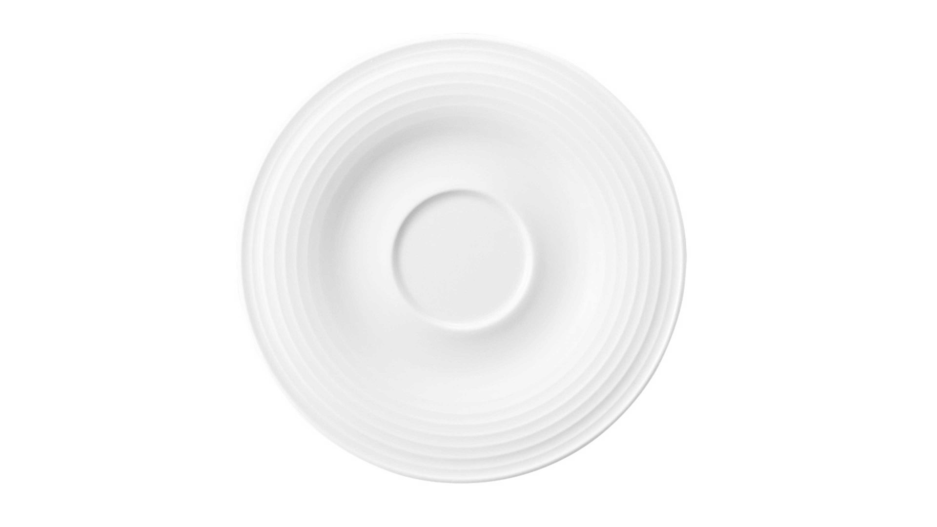 Unterteller Seltmann aus Porzellan in Weiß Seltmann Geschirrserie Beat 3 – Kombi-Unterteller weißes Porzellan – Durchmesser ca. 14 cm