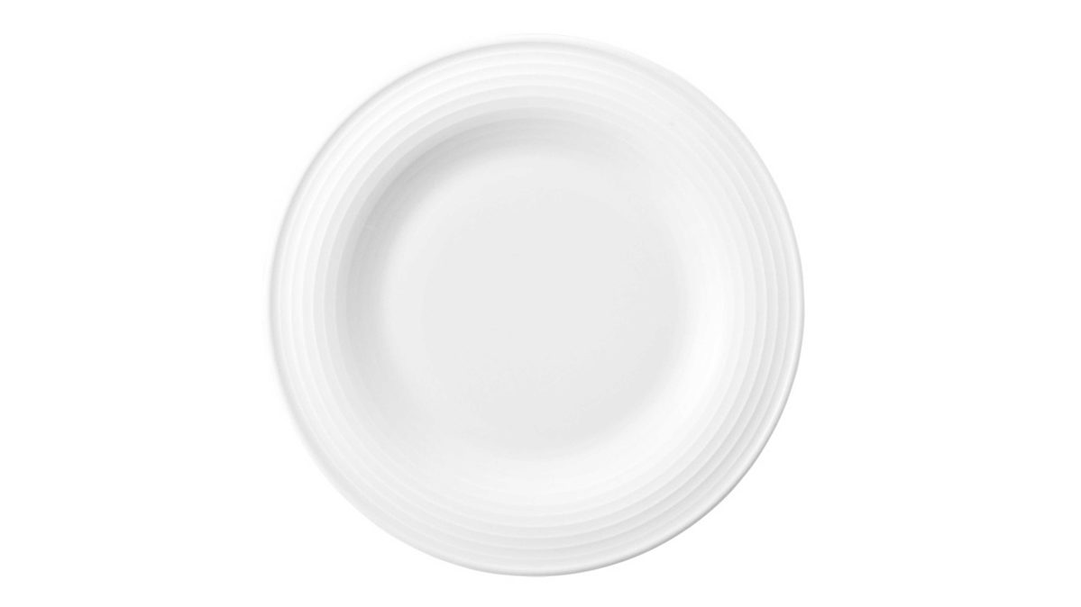 Kuchenteller Seltmann aus Porzellan in Weiß Seltmann Geschirrserie Beat 3 – Brotteller weißes Porzellan – Durchmesser ca. 17 cm