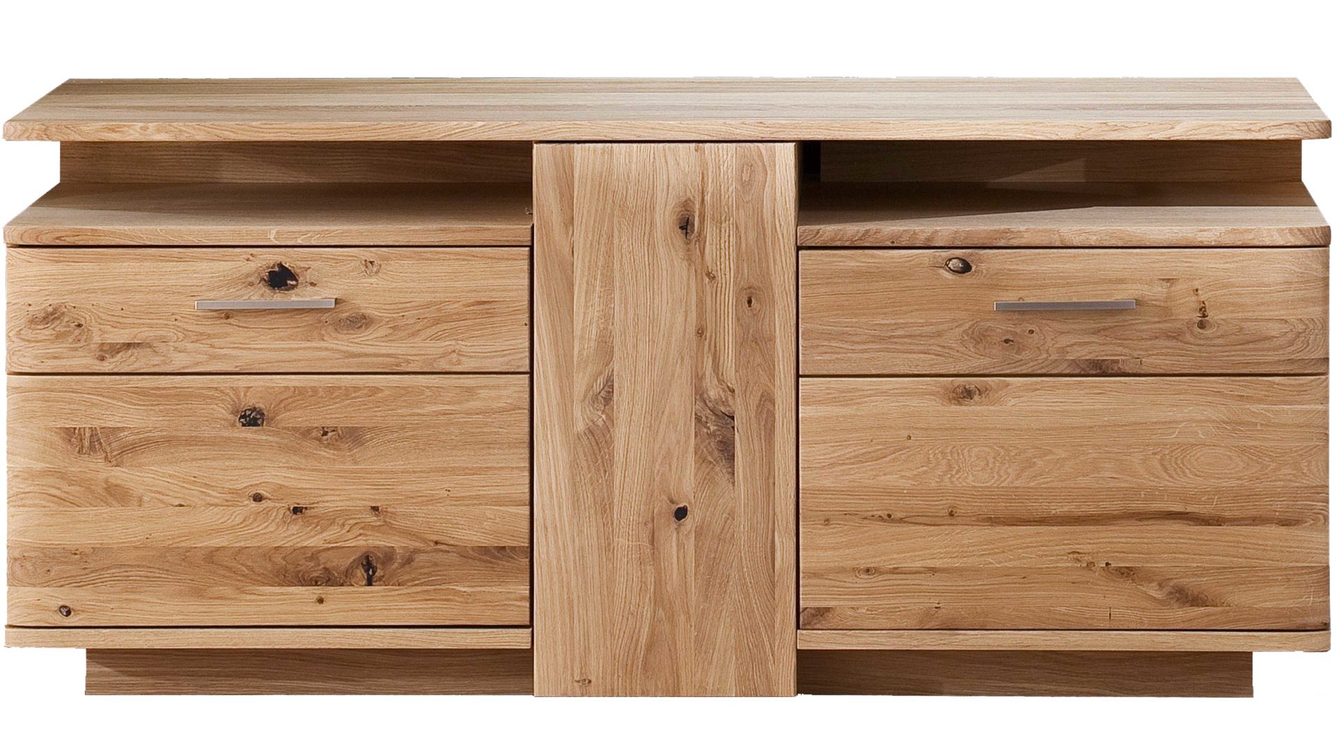 Lowboard Mca direkt aus Holz in Holzfarben Wohnprogramm Santori - Medien-Lowboard Eiche & Asteiche – drei Türen, zwei Fächer, Länge ca. 150 cm