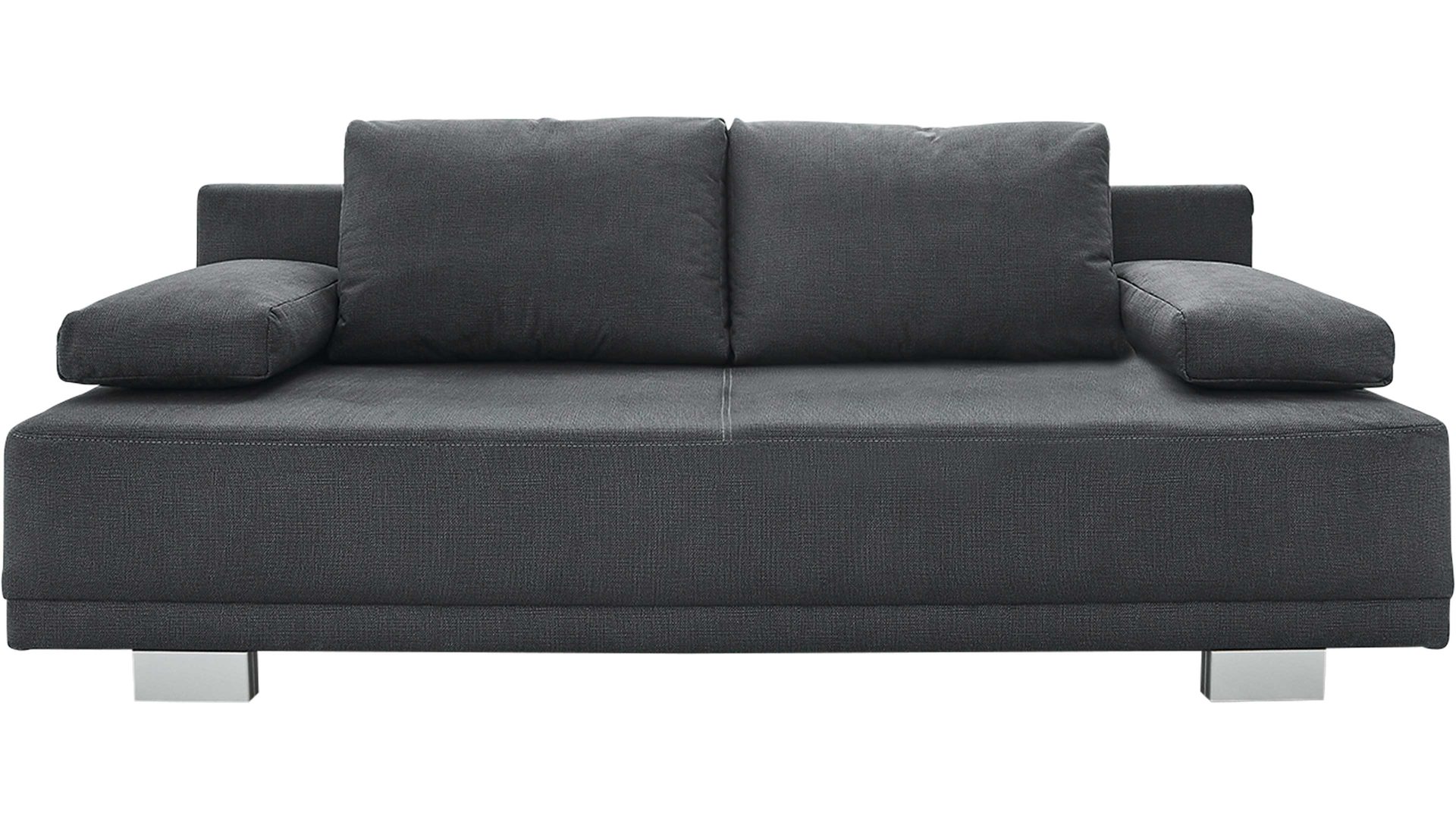 Schlafsofa Job aus Stoff in Dunkelgrau Schlafsofa Luzio dunkelgraue Mikrofaser 317.19