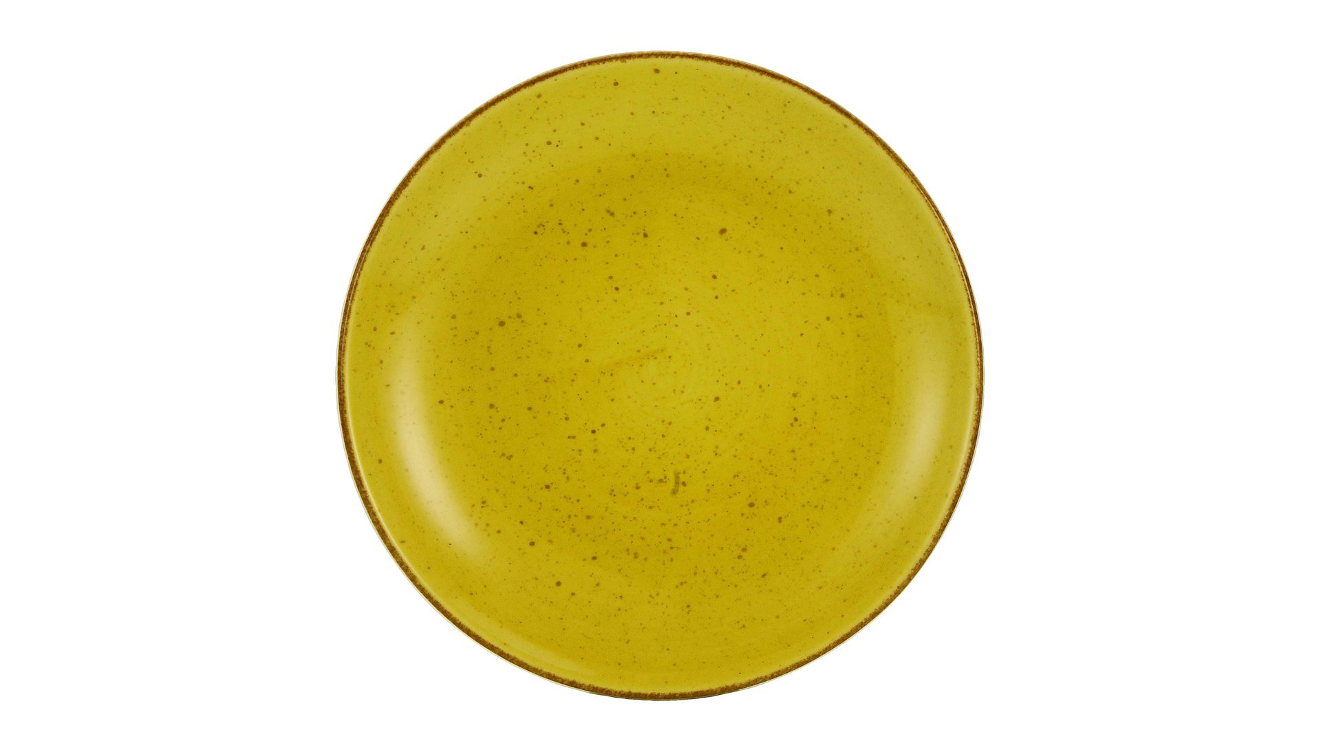 Kuchenteller Creatable aus Porzellan in Gelb CREATABLE Vintage Nature – Kuchenteller curryfarbenes Porzellan – Durchmesser ca. 21 cm