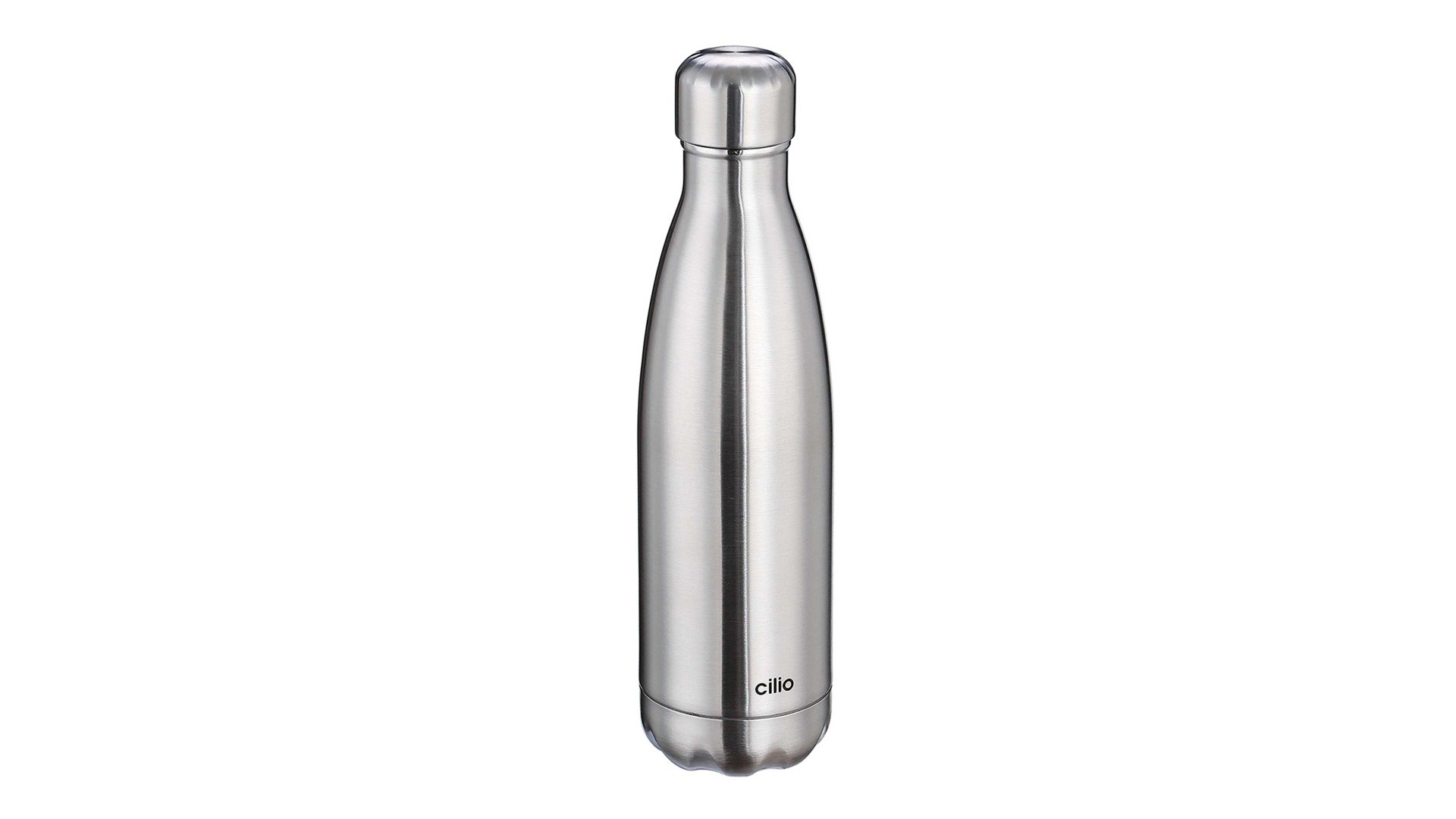 Isolierflasche Küchenprofi aus Metall in Metallfarben cilio Isolierflasche Elegante silberfarben lackierter Edelstahl – Fassungsvermögen ca. 500 ml