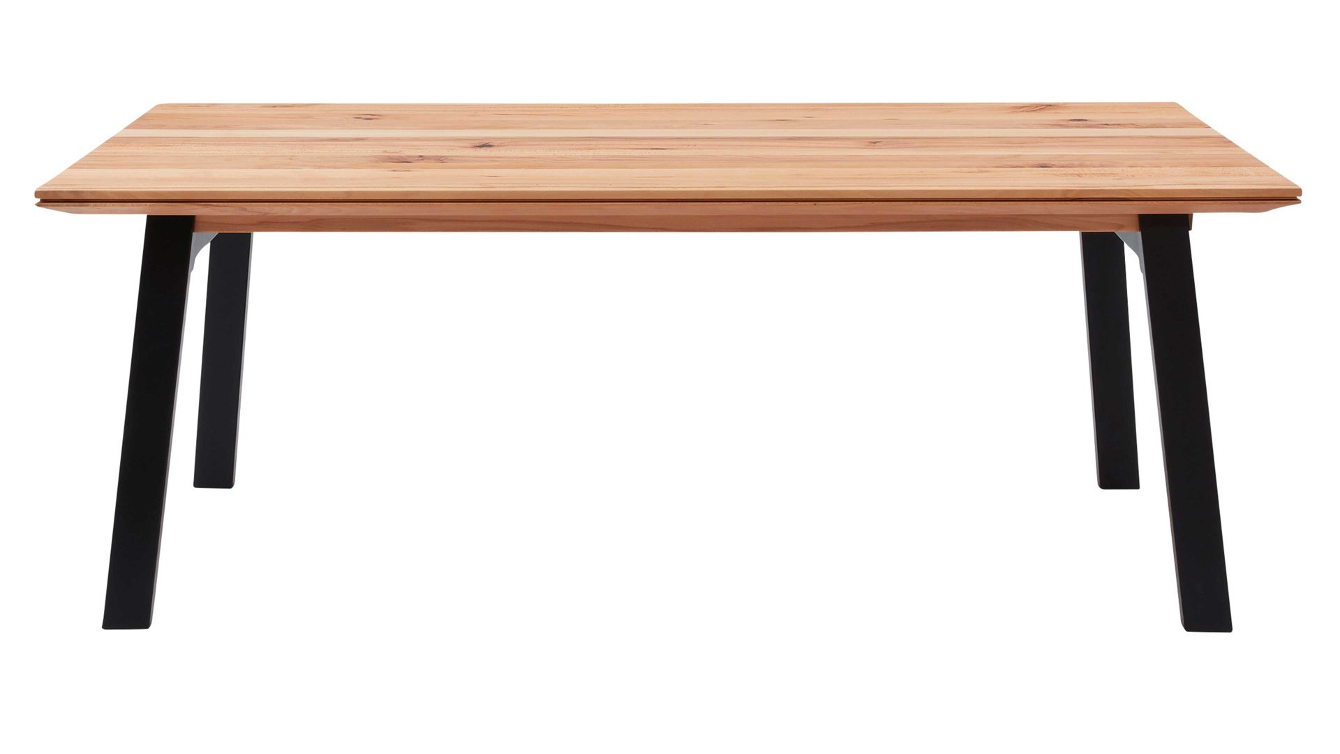 Auszugtisch Interliving aus Holz in Holzfarben Interliving Esszimmer Serie 5102 – Auszugtisch V513 Charakter-Kernbuche & schwarzes Eisen – ca. 180-230 x 100 cm