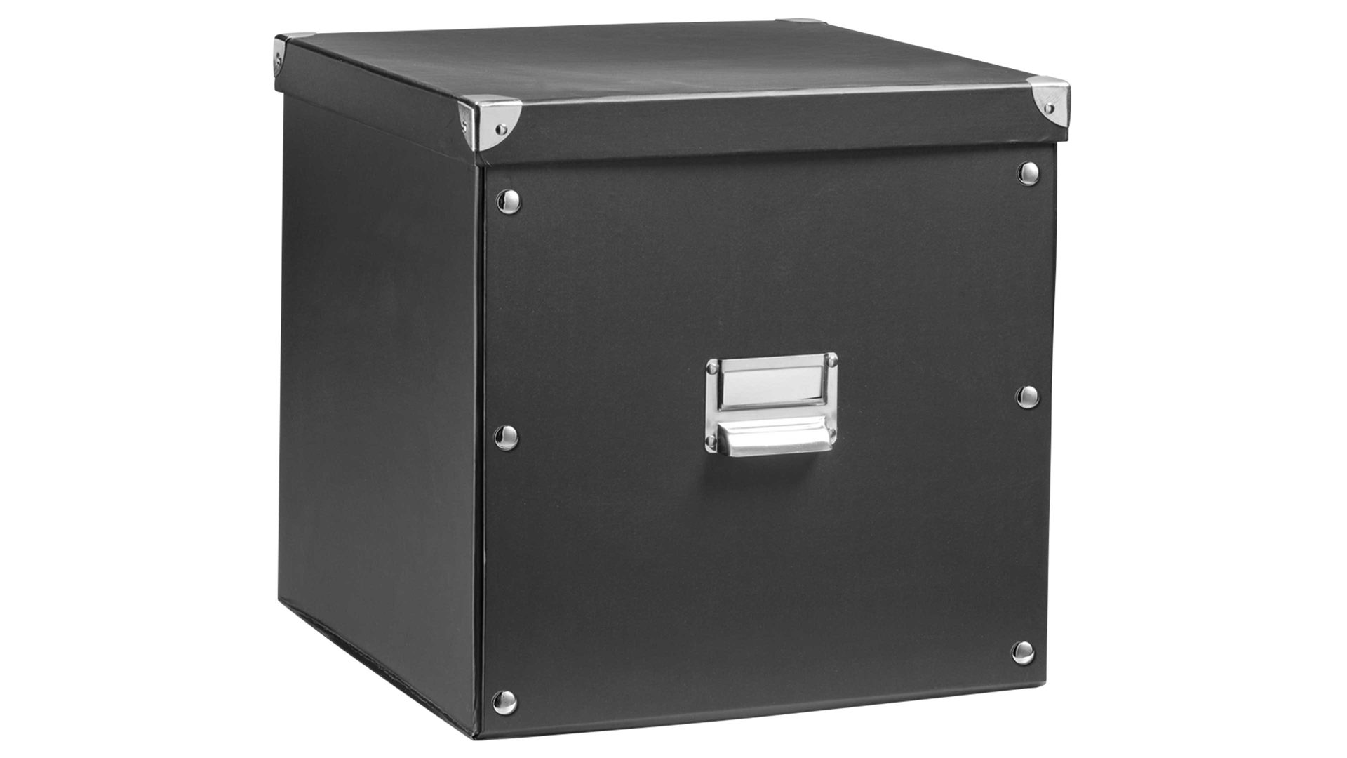 Aufbewahrungsbox Zeller present aus Karton / Papier / Pappe in Schwarz zeller Aufbewahrungsbox schwarze Pappe - ca. 33 x 33 cm