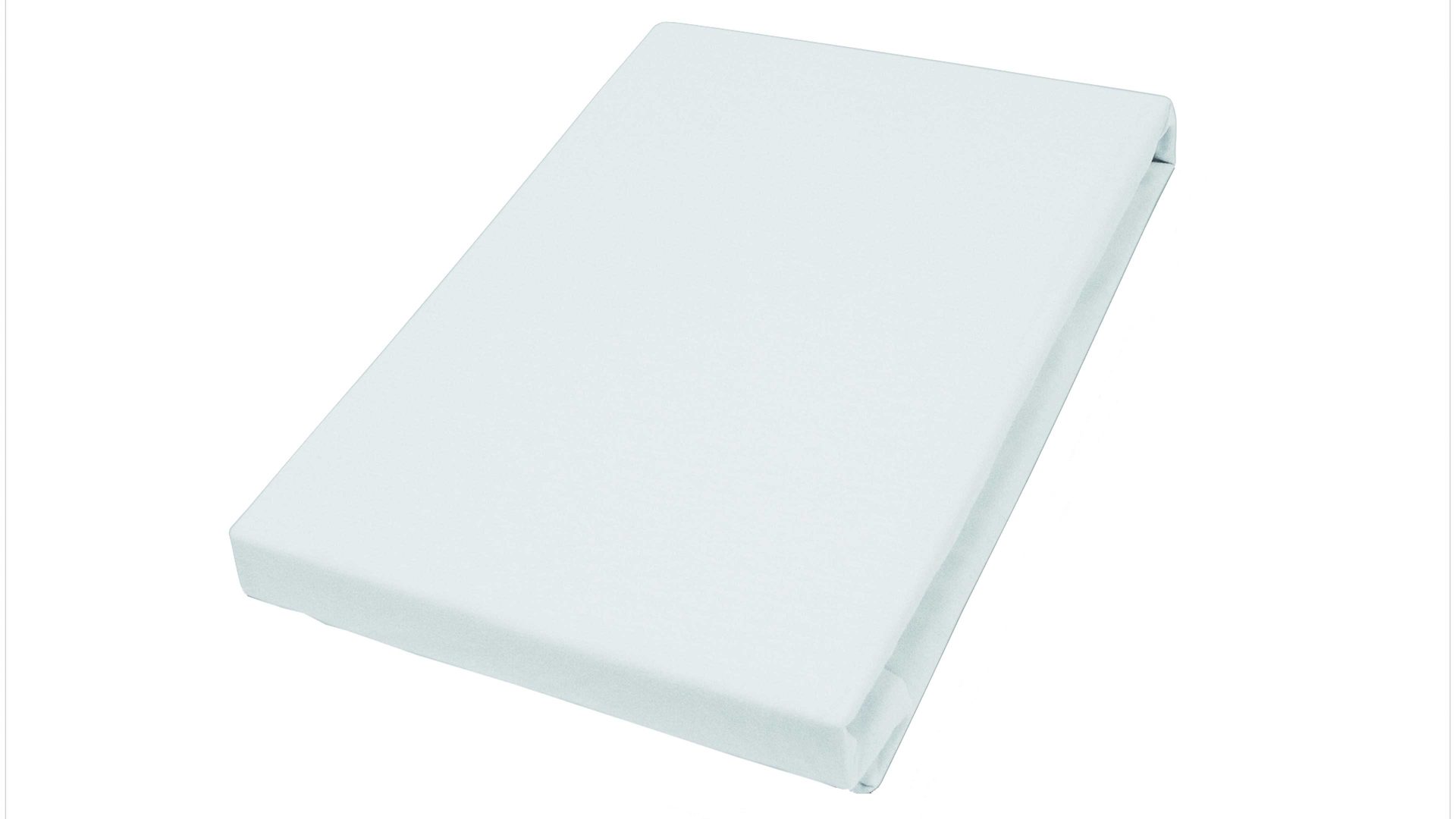 Spannbettlaken H. g. hahn haustextilien® aus Stoff in Weiß HAHN Spannbettlaken für Wasser- und Boxspringmatratzen weißer Baumwolljersey - ca. 100 x 200 cm