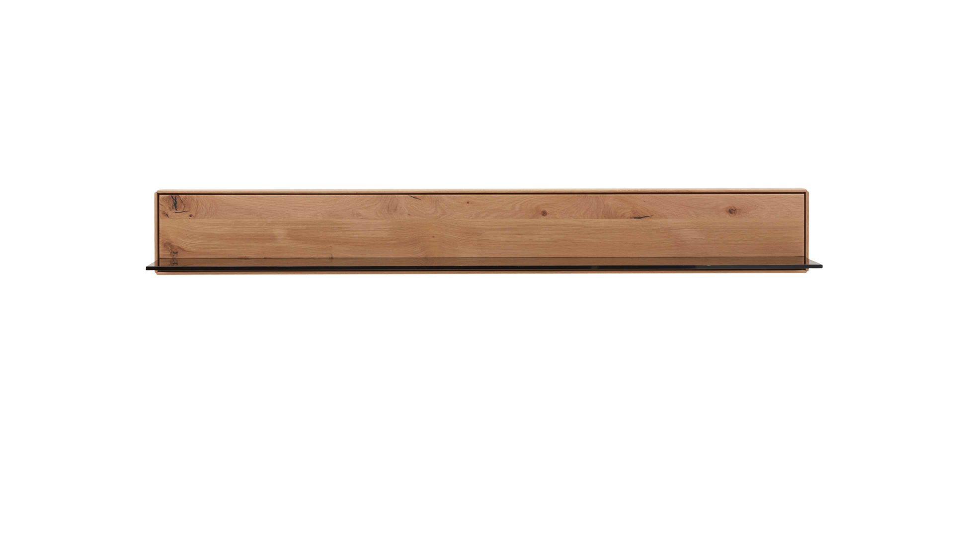 Wandregal Interliving aus Holz in Holzfarben Interliving Wohnzimmer Serie 2020 - Wandboard 151851 Asteiche bianco – Länge ca. 162 cm