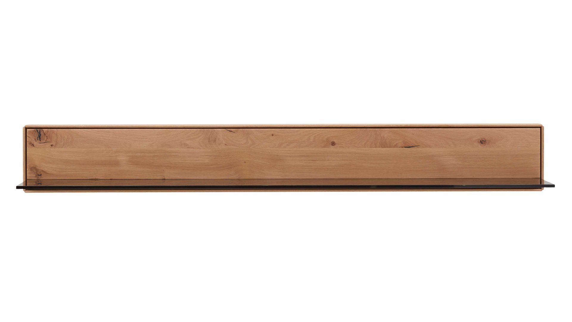 Wandregal Interliving aus Holz in Holzfarben Interliving Wohnzimmer Serie 2020 - Wandboard 151852 Asteiche bianco – Länge ca. 182 cm