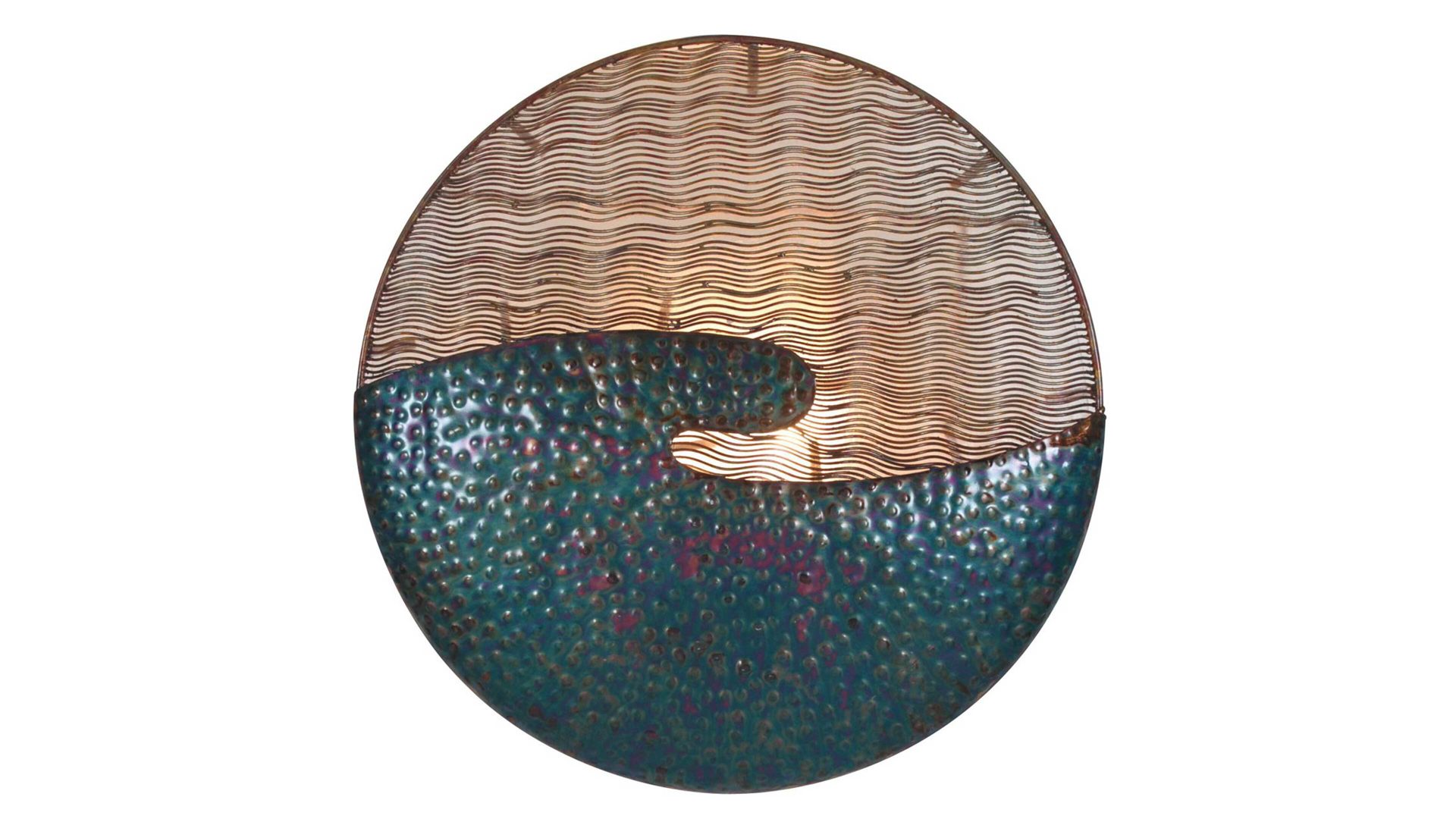 Wandleuchte Näve aus Metall in Braun näve Leuchtbild Bankok Metall & Acryl – Durchmesser ca. 58 cm