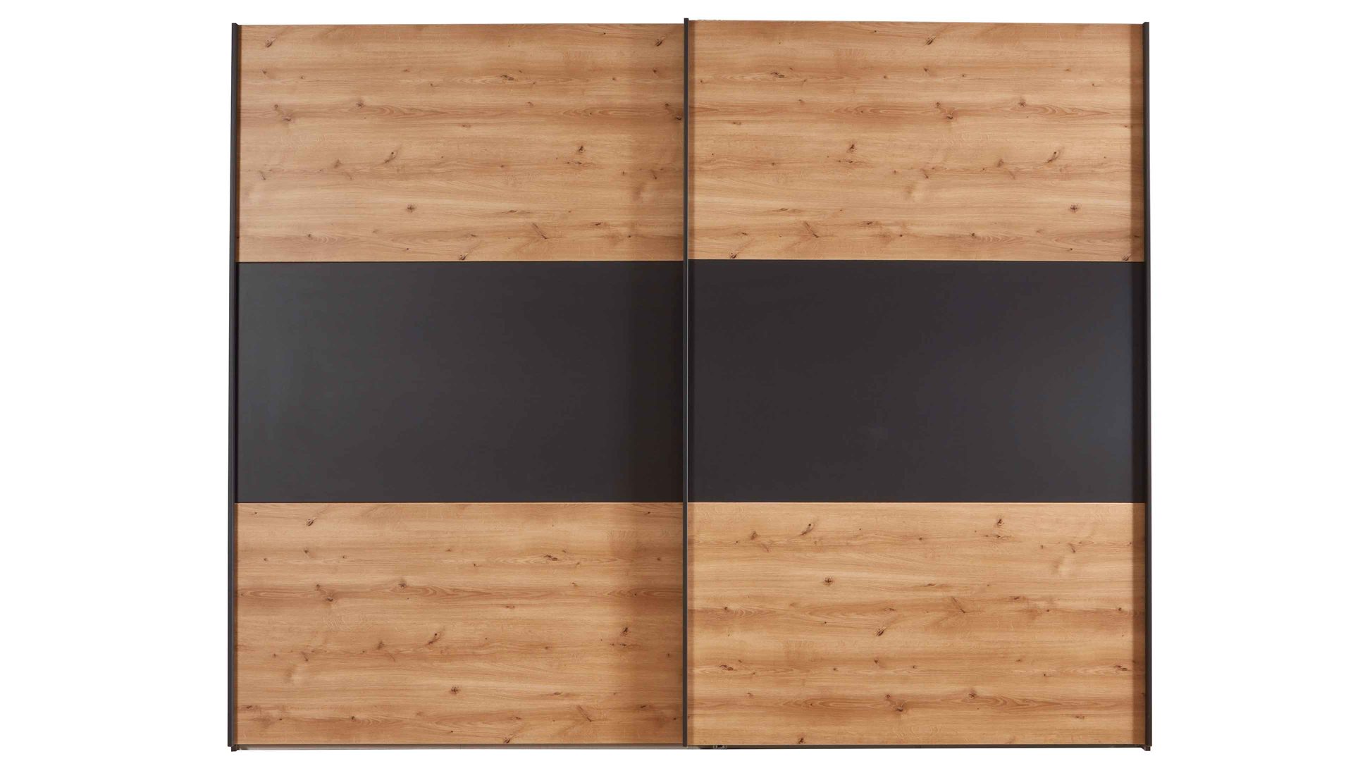 Kleiderschrank Wiemann | oeseder aus Holz in Holzfarben WIEMANN Schwebetürenschrank Korfu Bianco Eiche & Graphit - zwei Türen, Breite ca. 250 cm