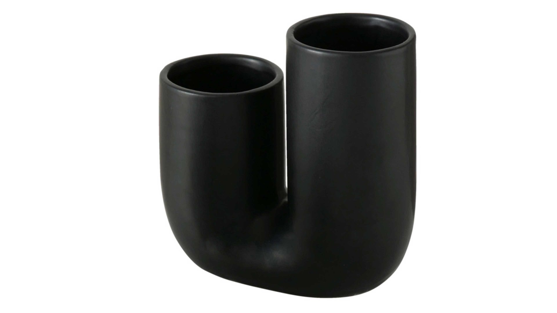 Vase Interliving BEST BUDDYS! aus Stein in Schwarz Interliving BEST BUDDYS! Vase Filicio mattschwarzes Steingut - Länge ca. 17 cm