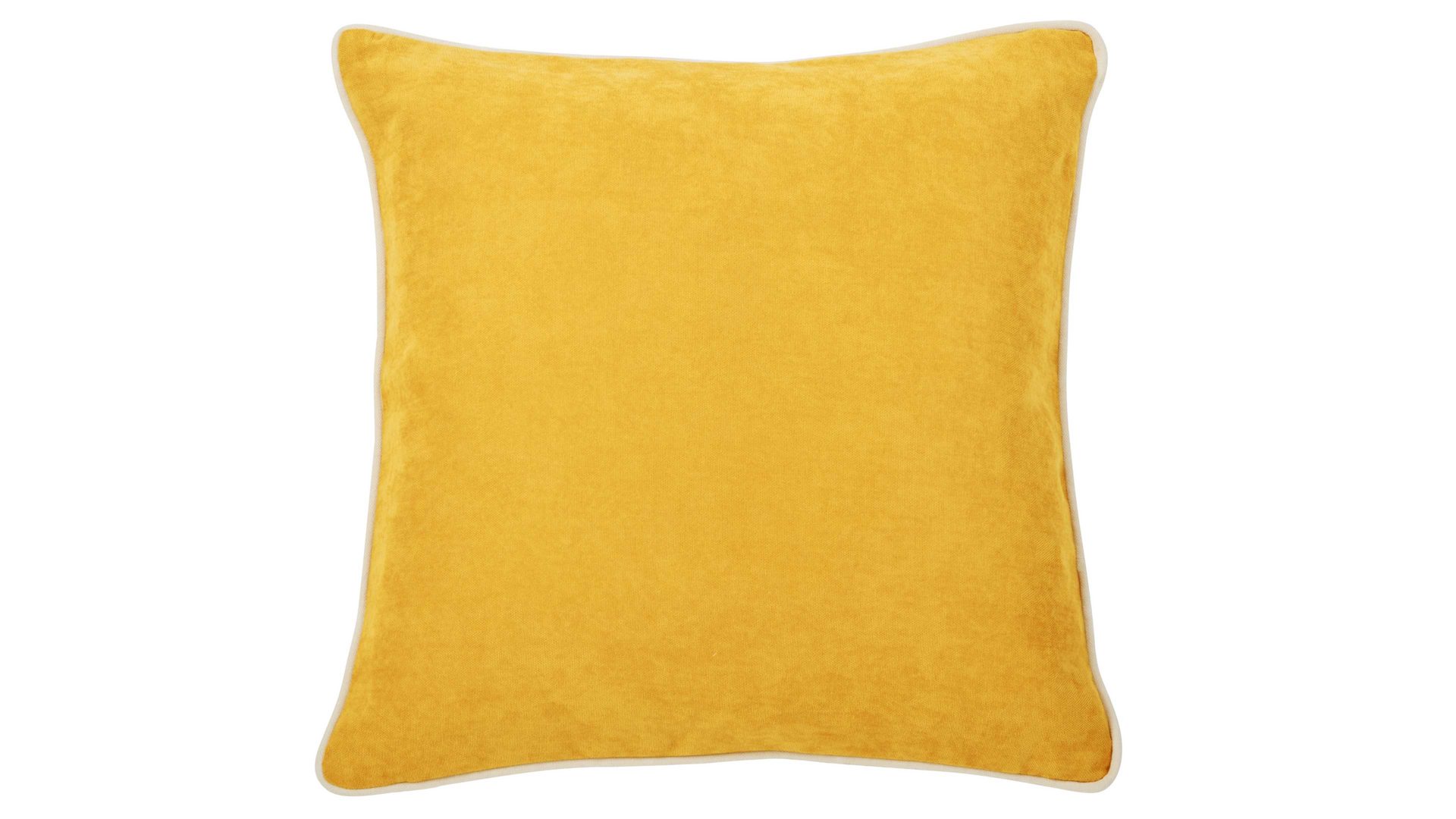 Kissenbezug /-hülle Done.® aus Stoff in Gelb done.® Kissenhülle Cushion Joy gelber Velourbezug  - ca. 45 x 45 cm