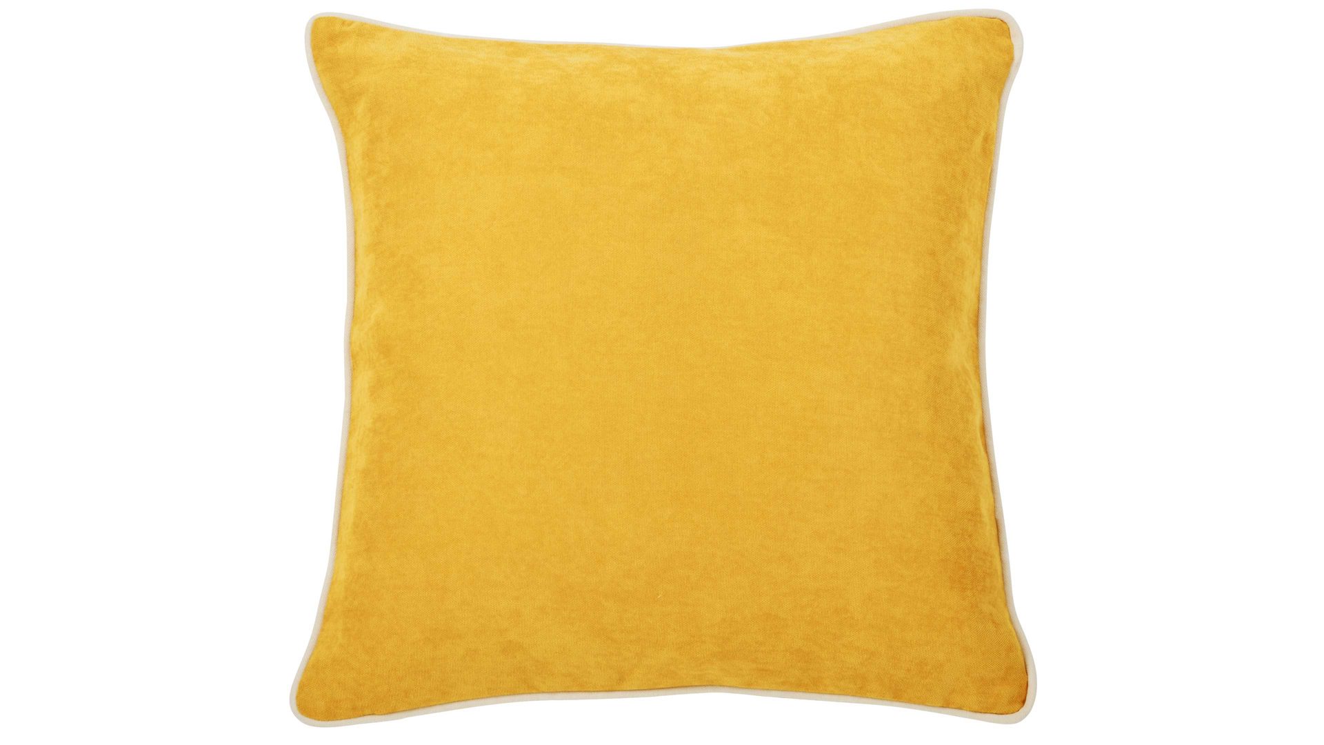 Kissenbezug /-hülle Done.® aus Kunstfaser in Gelb done.® Kissenhülle Cushion Joy gelber Veloursbezug - ca. 65 x 65 cm