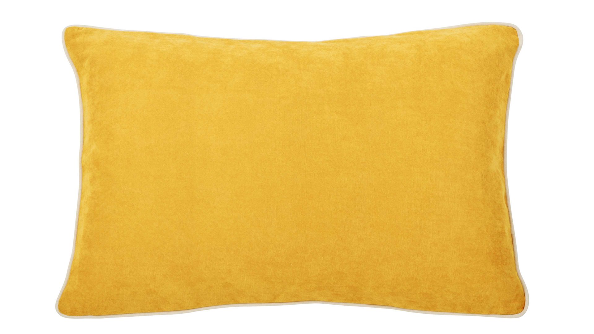 Kissenbezug /-hülle Done.® aus Kunstfaser in Gelb done.® Kissenhülle Cushion Joy gelber Veloursbezug - ca. 40 x 60 cm