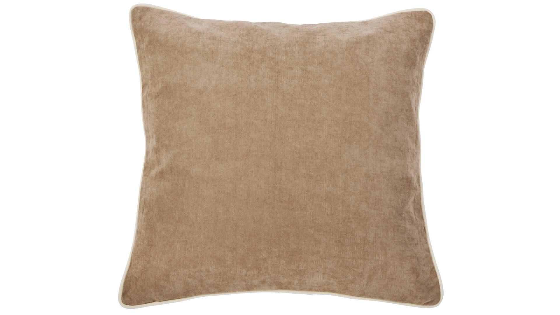 Kissenbezug /-hülle Done.® aus Kunstfaser in Braun done.® Kissenhülle Cushion Joy taupefarbener Veloursbezug - ca. 65 x 65 cm