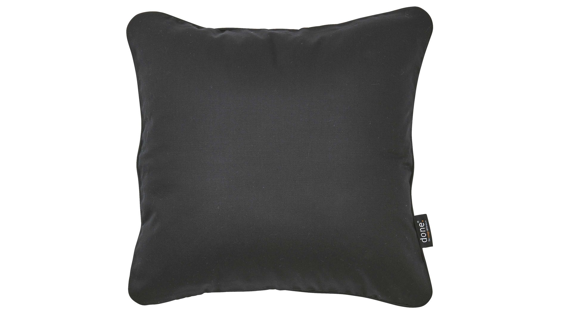 Kissenbezug /-hülle Done.® aus Baumwolle in Schwarz done.® Kissenhülle Cushion Uni schwarzer Panamabezug - ca. 45 x 45 cm