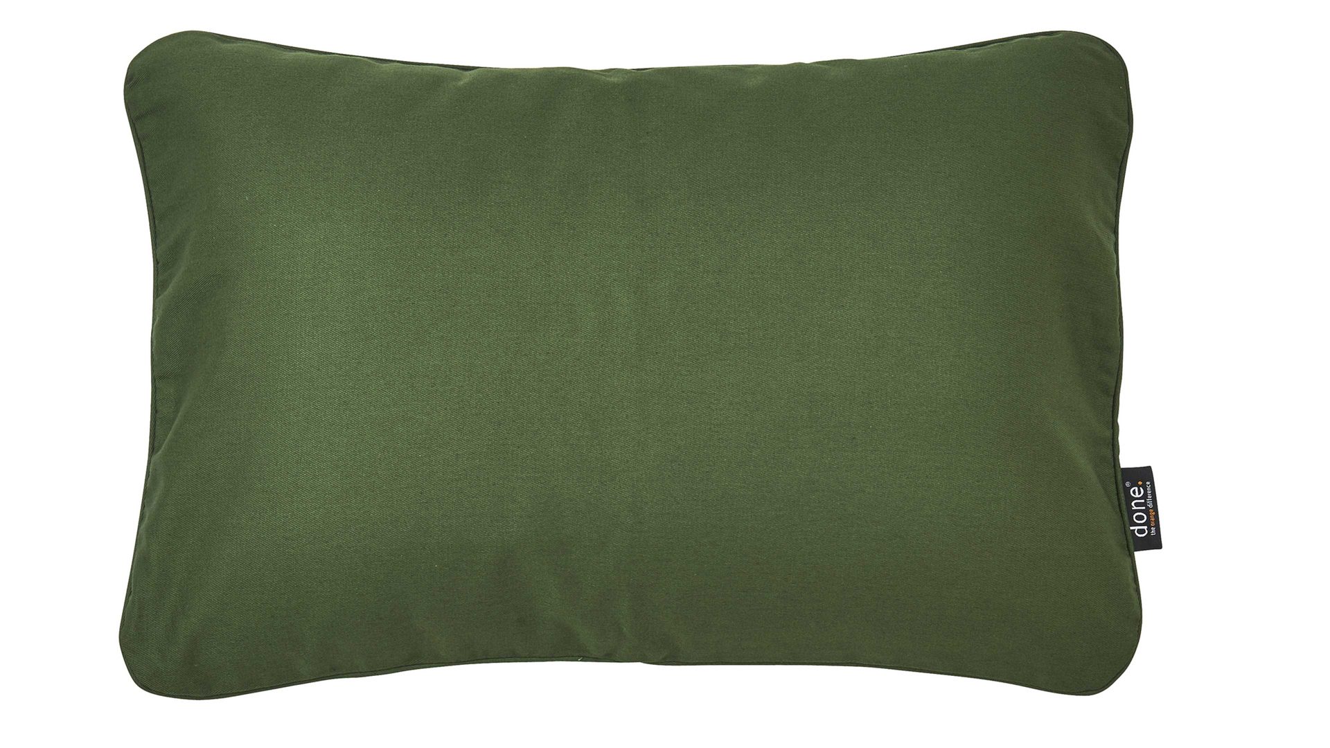 Kissenbezug /-hülle Done.® aus Baumwolle in Dunkelgrün done.® Kissenhülle Cushion Uni khakifarbener Panamabezug - ca. 40 x 60 cm