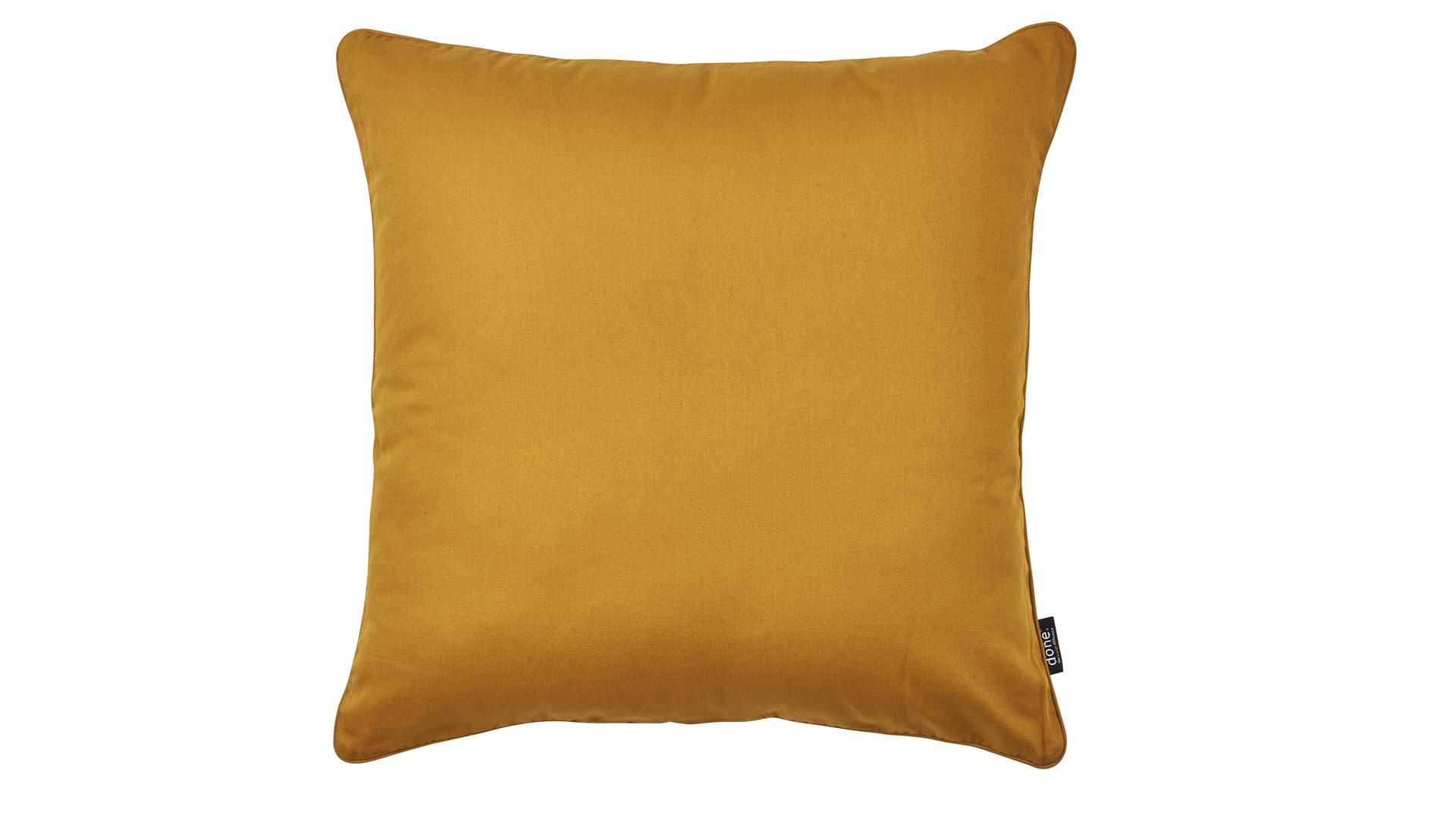 Kissenbezug /-hülle Done.® aus Baumwolle in Gelb done.® Kissenhülle Cushion Uni goldfarbener Panamabezug - ca. 65 x 65 cm