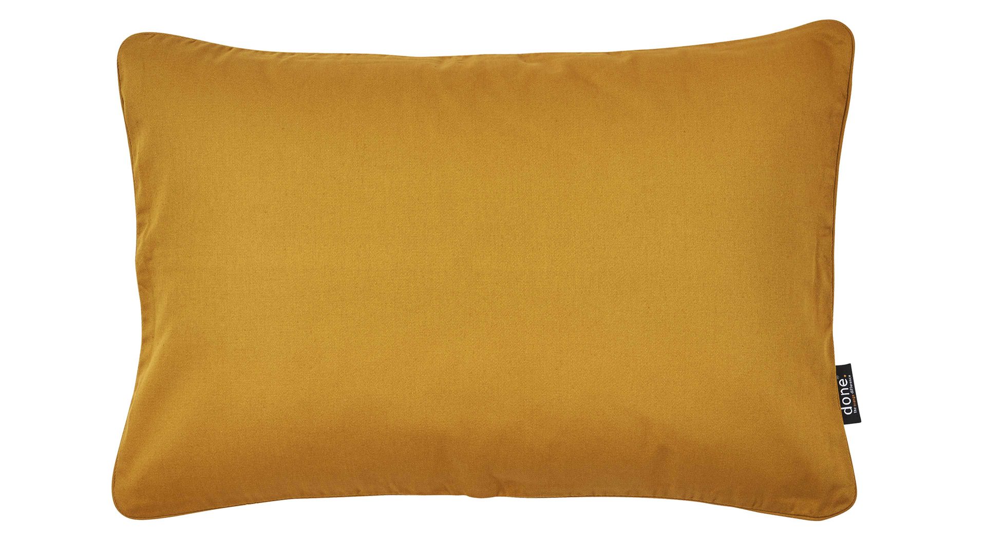 Kissenbezug /-hülle Done.® aus Baumwolle in Gelb done.® Kissenhülle Cushion Uni goldfarbener Panamabezug - ca. 40 x 60 cm