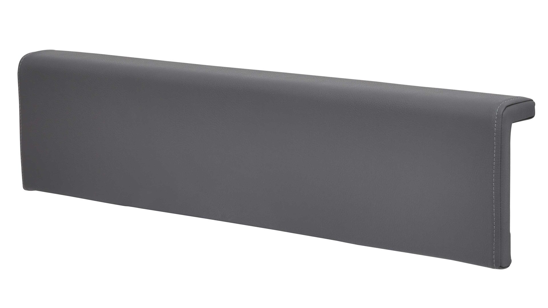 Kissen-Set Interliving aus Stoff in Dunkelgrau Interliving Schlafzimmer Serie 1025 – Kopfteilpolster-Set Länge ca. 72 cm - graphitfarbenes Kunstleder