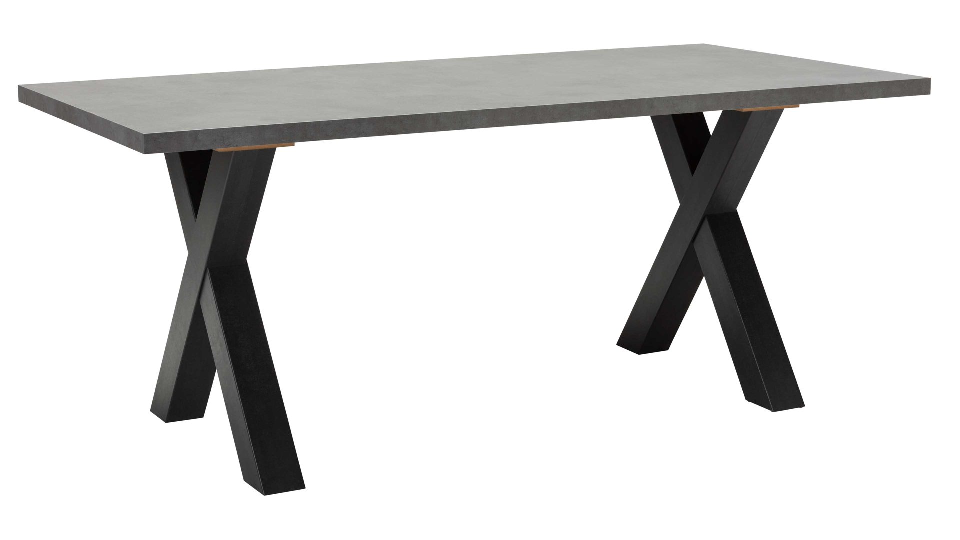 Esstisch Mäusbacher i.i. aus Holz in Dunkelgrau Esstisch-Serie The Big System - Esstisch Graphit & Schwarzstahl - ca. 180 x 90 cm